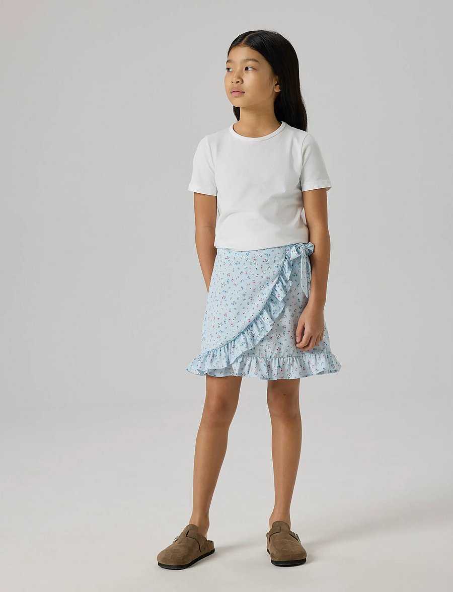 name it - NKFVINAYA WRAP SKIRT - korta kjolar - ice water - 2