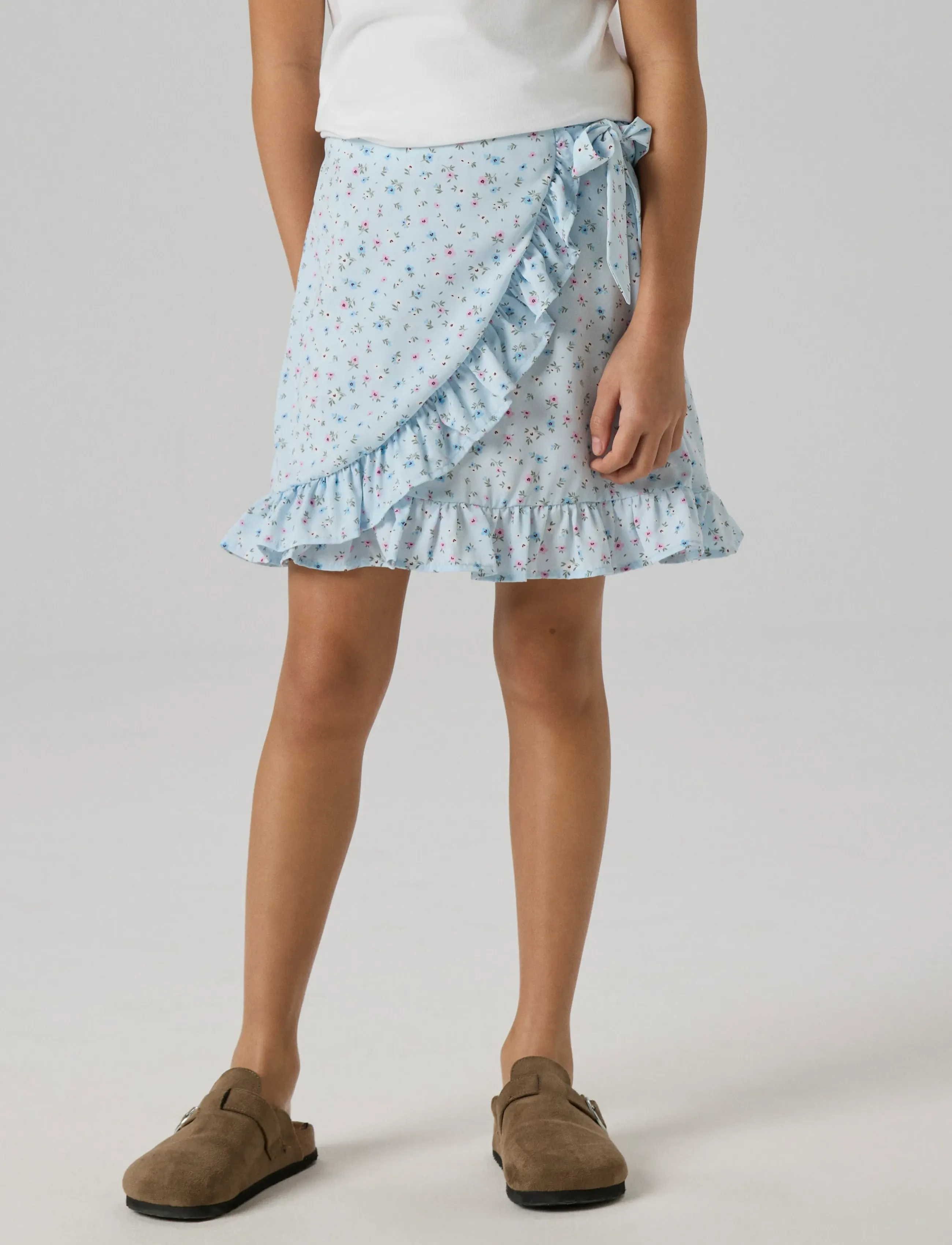 name it - NKFVINAYA WRAP SKIRT - miniseelikud - ice water - 3