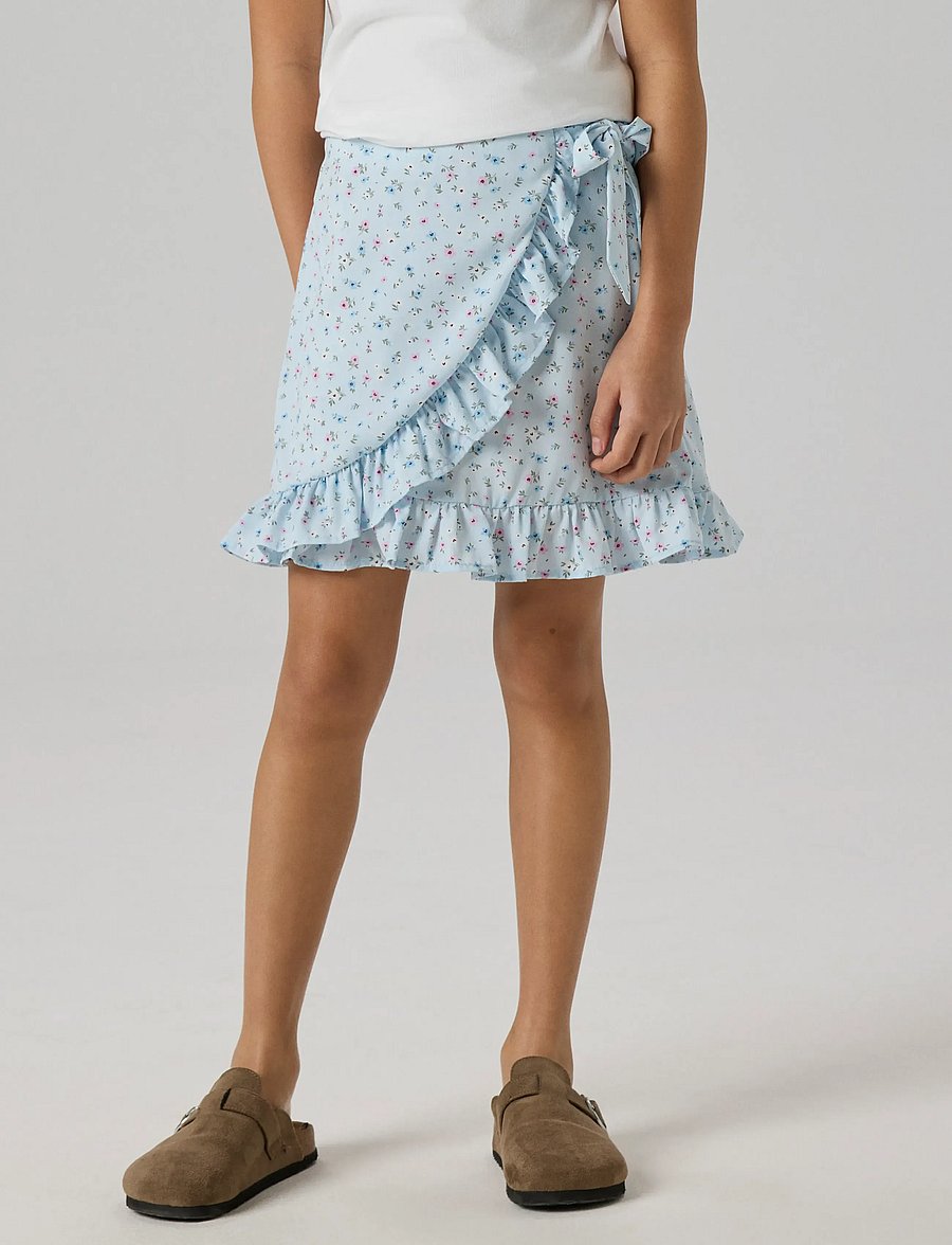 name it - NKFVINAYA WRAP SKIRT - korta kjolar - ice water - 3