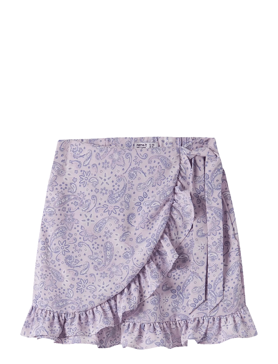 name it - NKFVINAYA WRAP SKIRT - korte nederdele - lavender fog - 0