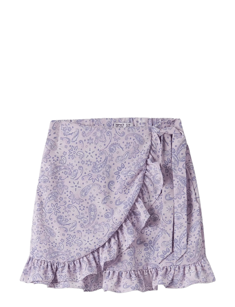 name it - NKFVINAYA WRAP SKIRT - korte nederdele - lavender fog - 2