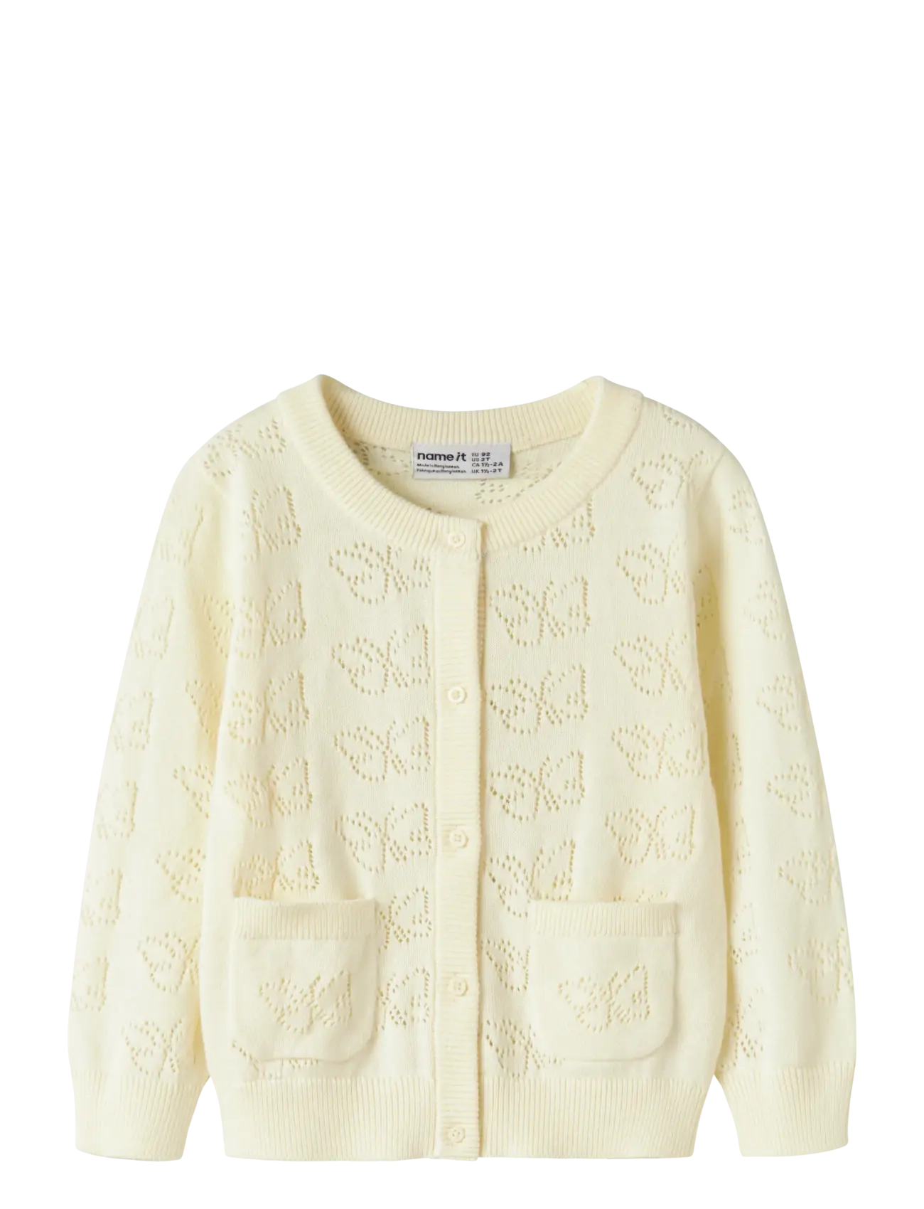 name it NMFFIAJA LS KNIT CARD - Strickmode - PEAR SORBET / yellow