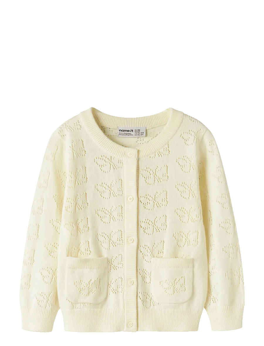 name it - NMFFIAJA LS KNIT CARD - cardigans - pear sorbet - 0