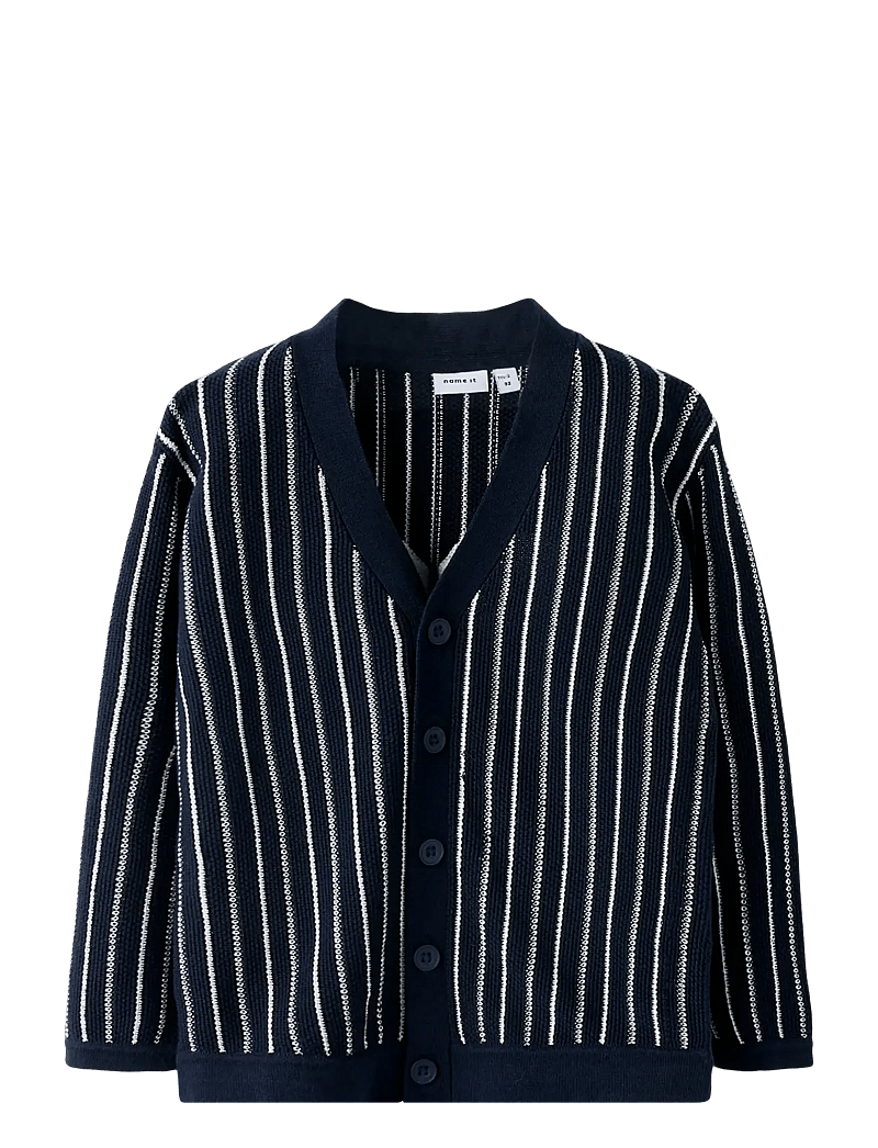 name it - NMMFEKU LS LOOSE KNIT CARD - cardigans - navy blazer - 0