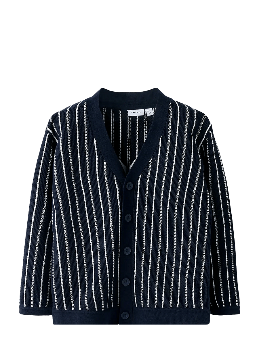 name it - NMMFEKU LS LOOSE KNIT CARD - cardigans - navy blazer - 0