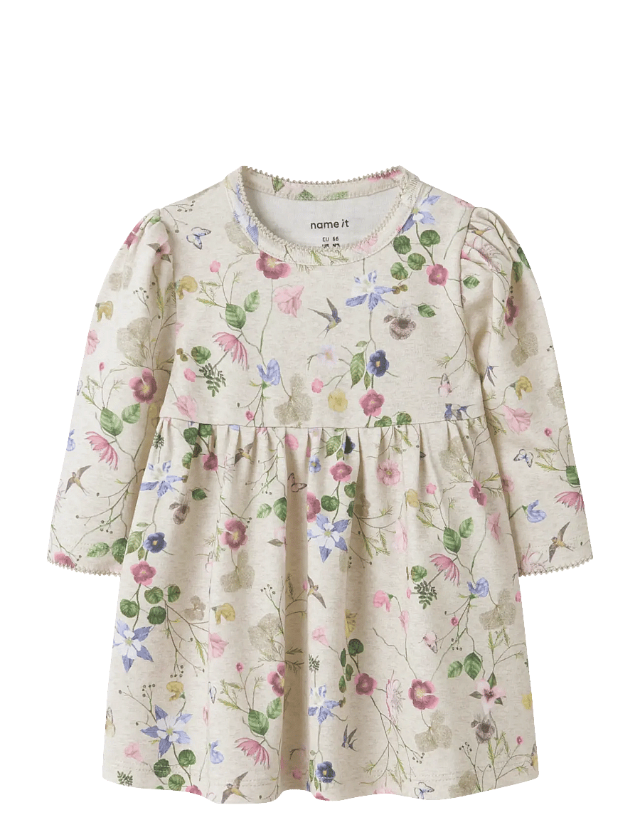 name it - NBFFALCA LS DRESS - langärmelige babykleider - peyote melange - 0