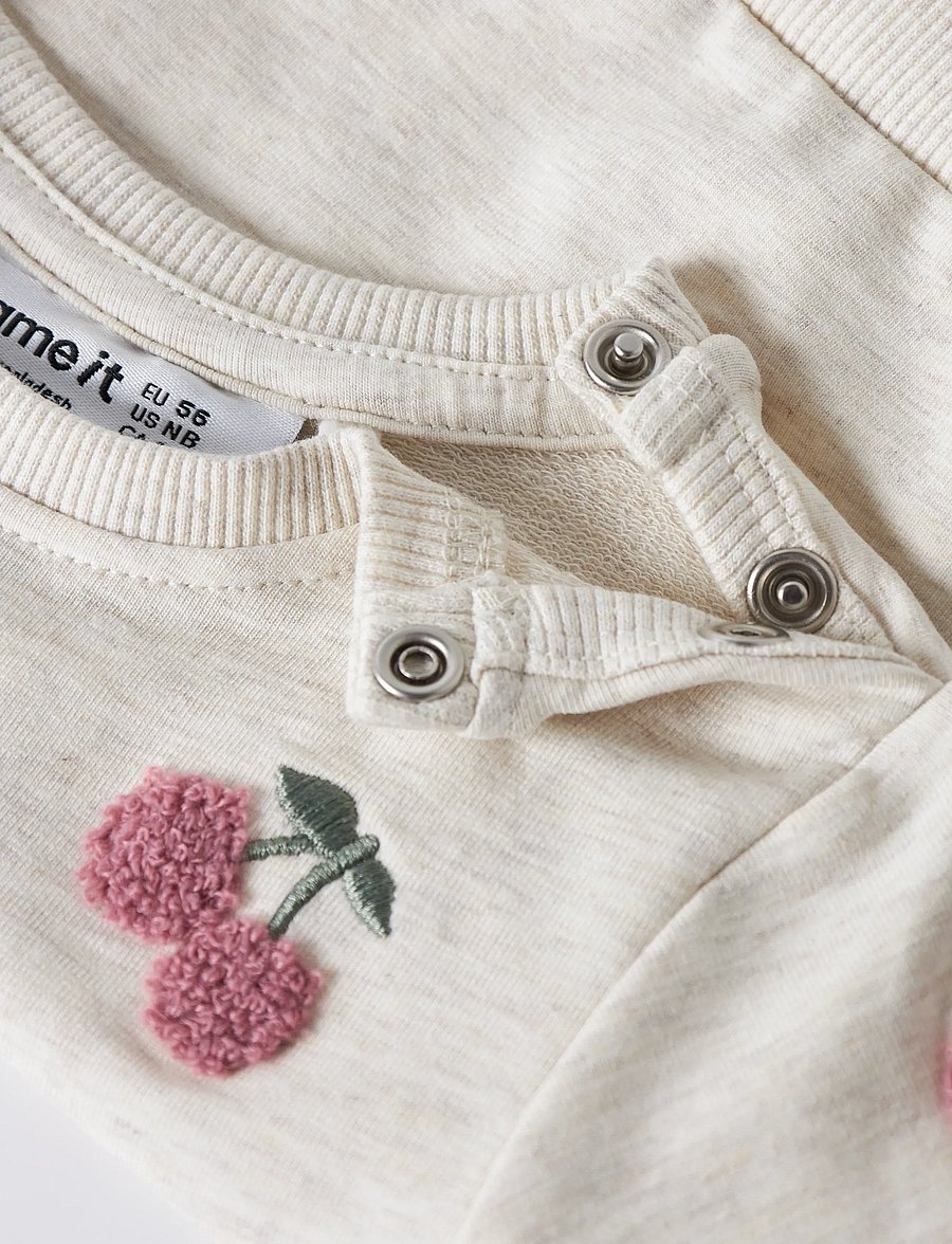 name it - NBFFAIRY LS LIGHT SWEAT UNB - dressipluusid - peyote melange - 3