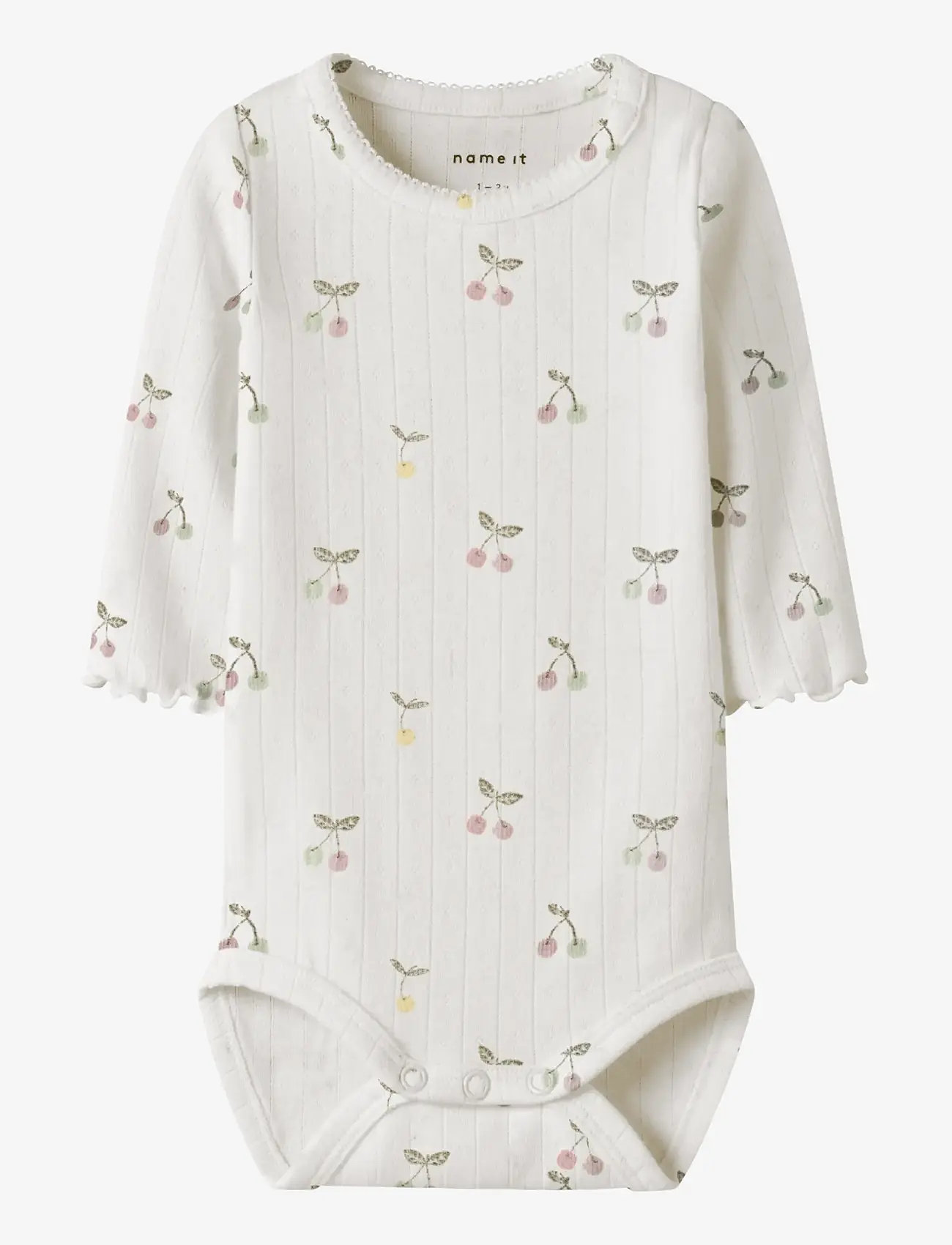 name it - NBFFICHERRY LS BODY - langärmelig - cloud dancer - 0