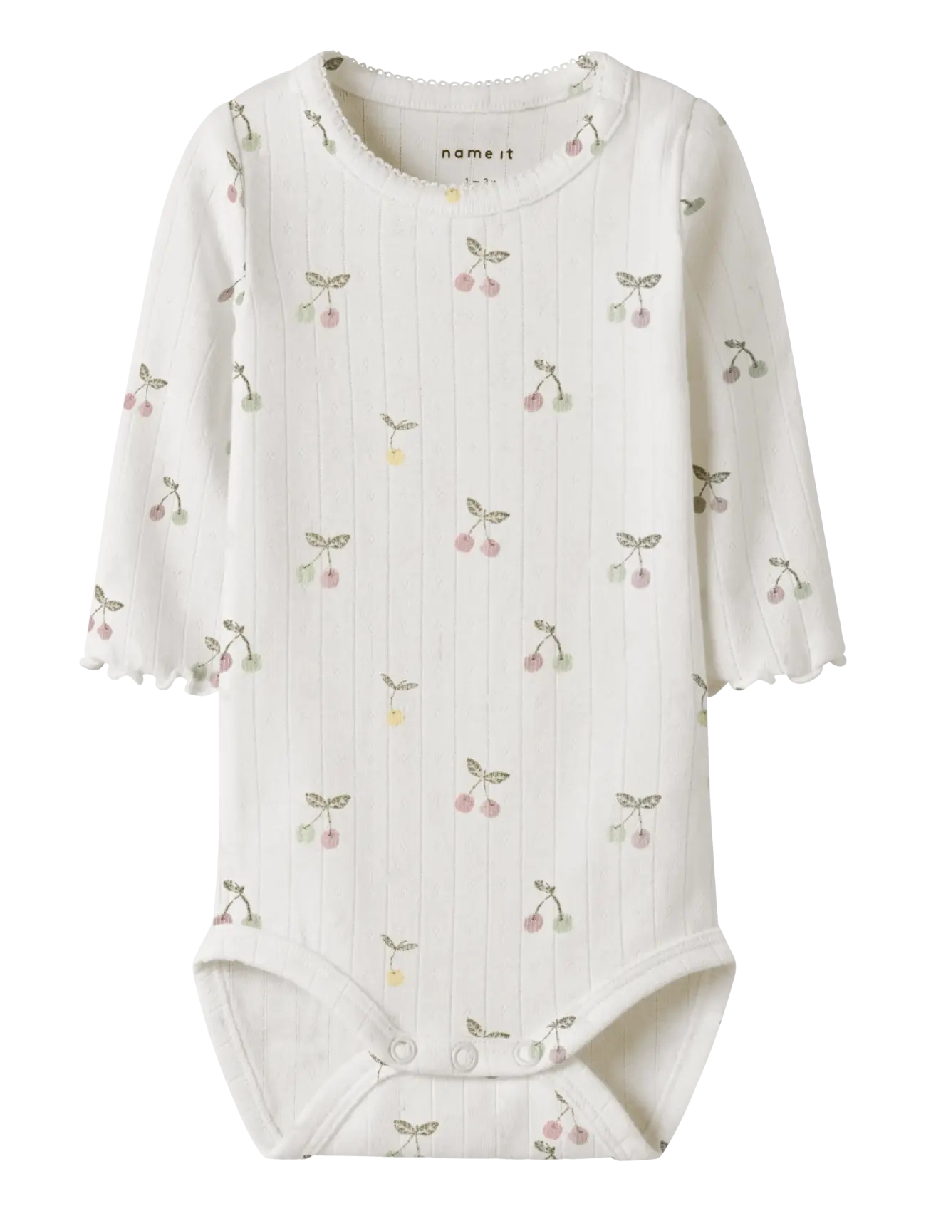 name it NBFFICHERRY LS BODY - Riided - CLOUD DANCER / cream
