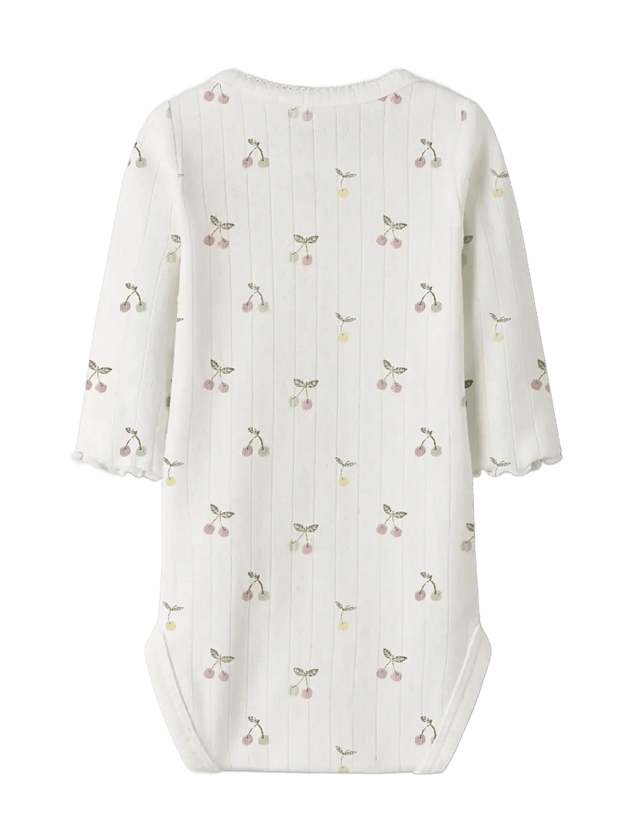 name it - NBFFICHERRY LS BODY - langärmelige bodys - cloud dancer - 1
