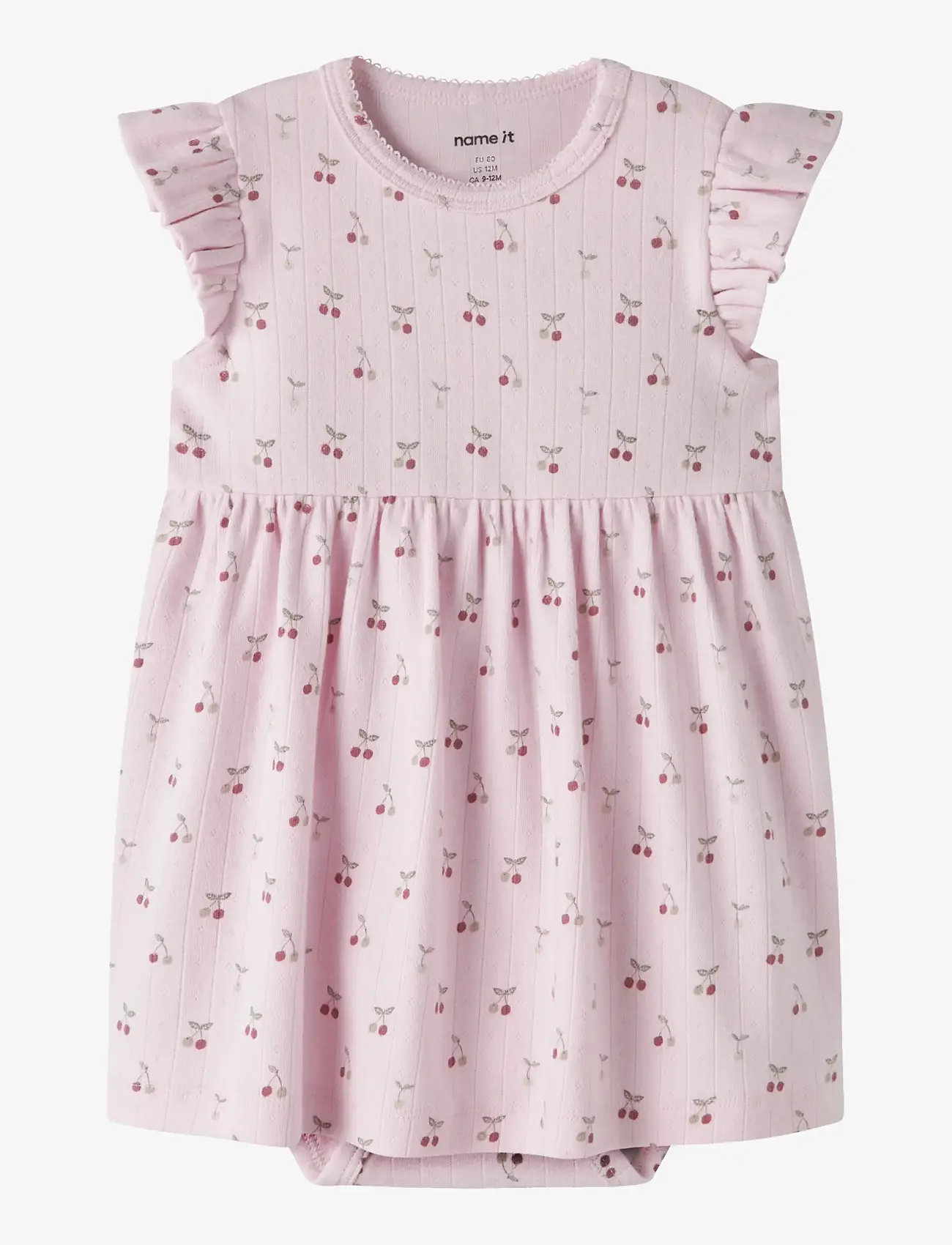 name it - NBFFICHERRY CAPSL BODYDRESS - kortærmede babykjoler - cradle pink - 0
