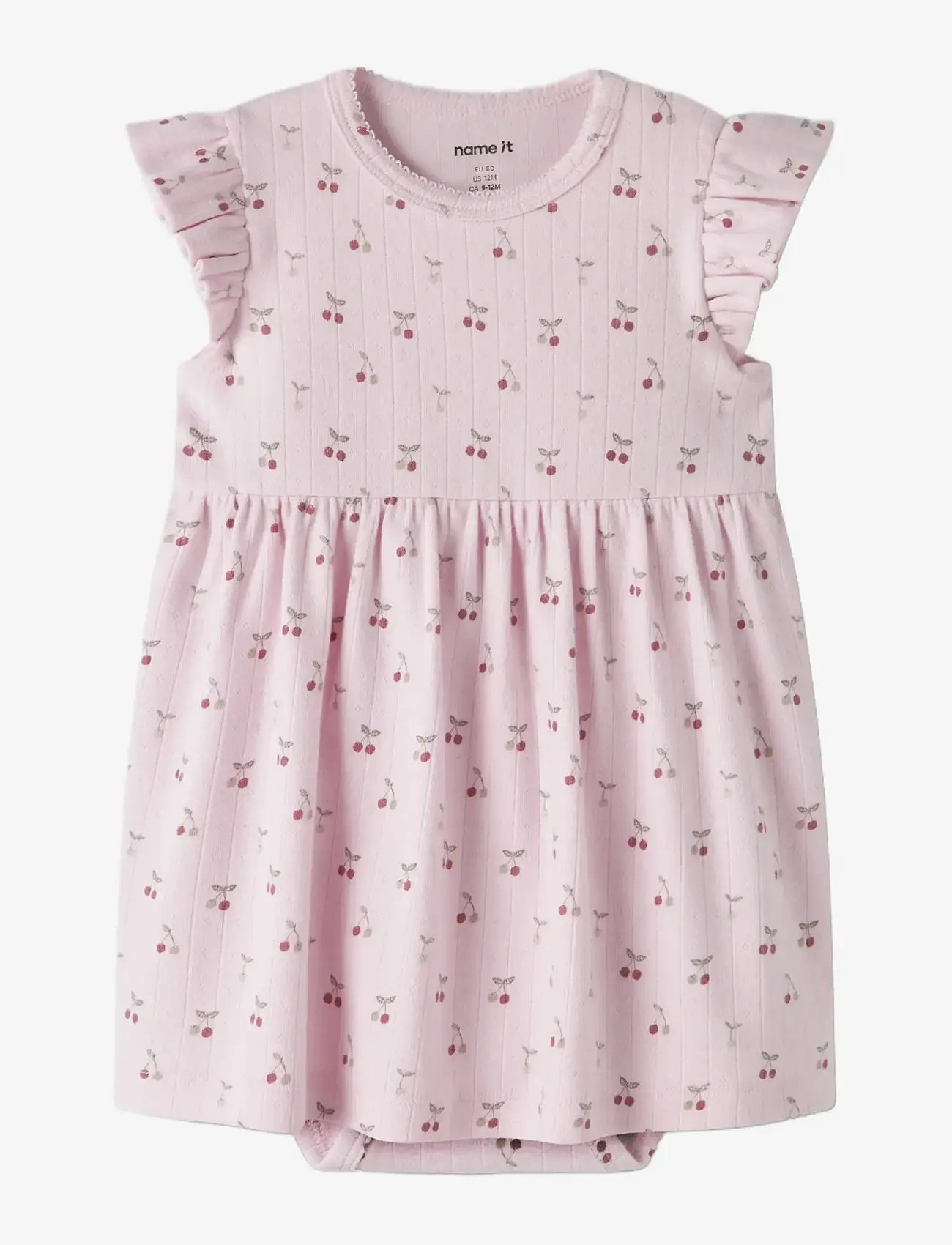 name it - NBFFICHERRY CAPSL BODYDRESS - kortærmede babykjoler - cradle pink - 2