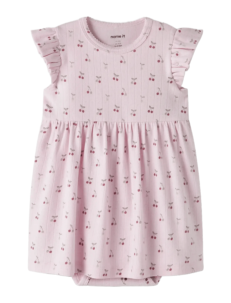 name it - NBFFICHERRY CAPSL BODYDRESS - kortærmede babykjoler - cradle pink - 2