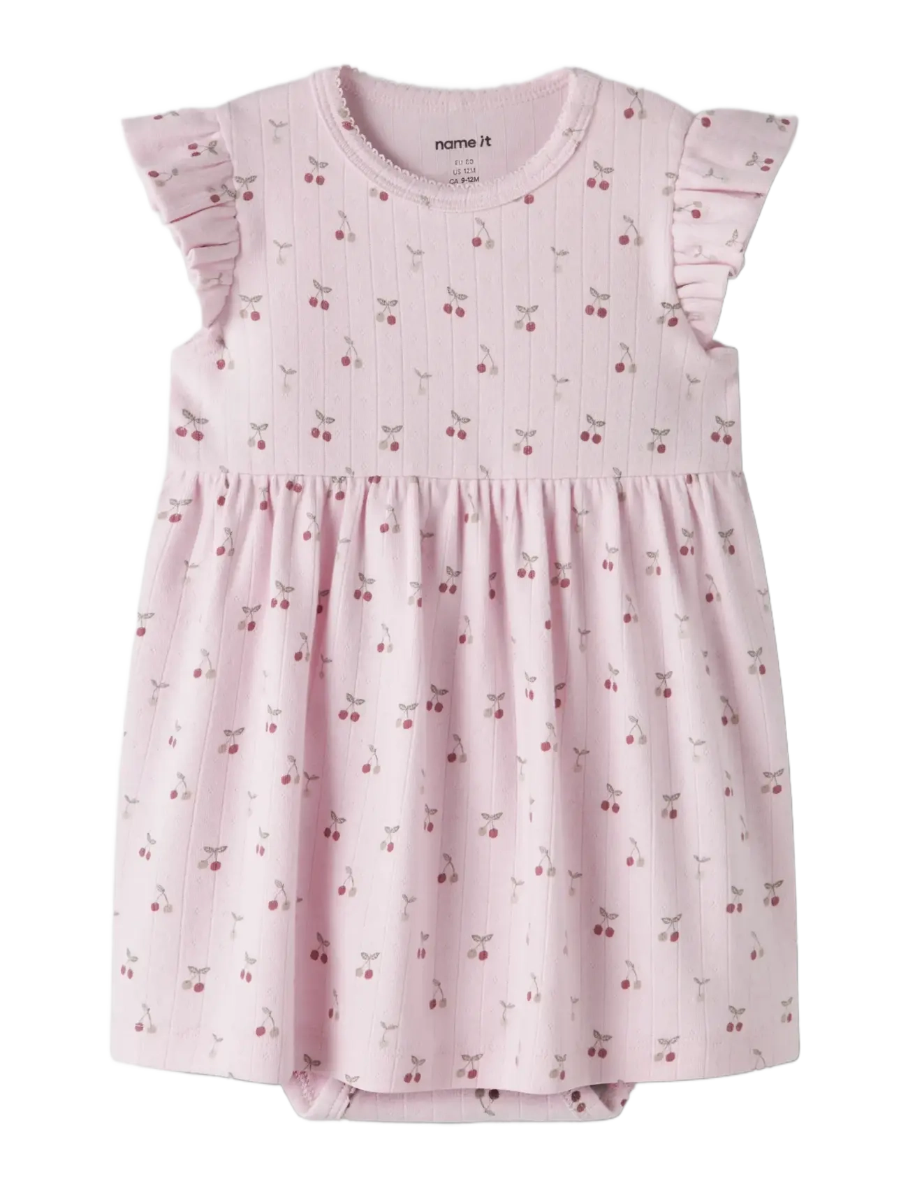 name it - NBFFICHERRY CAPSL BODYDRESS - kurzärmelige babykleider - cradle pink - 2
