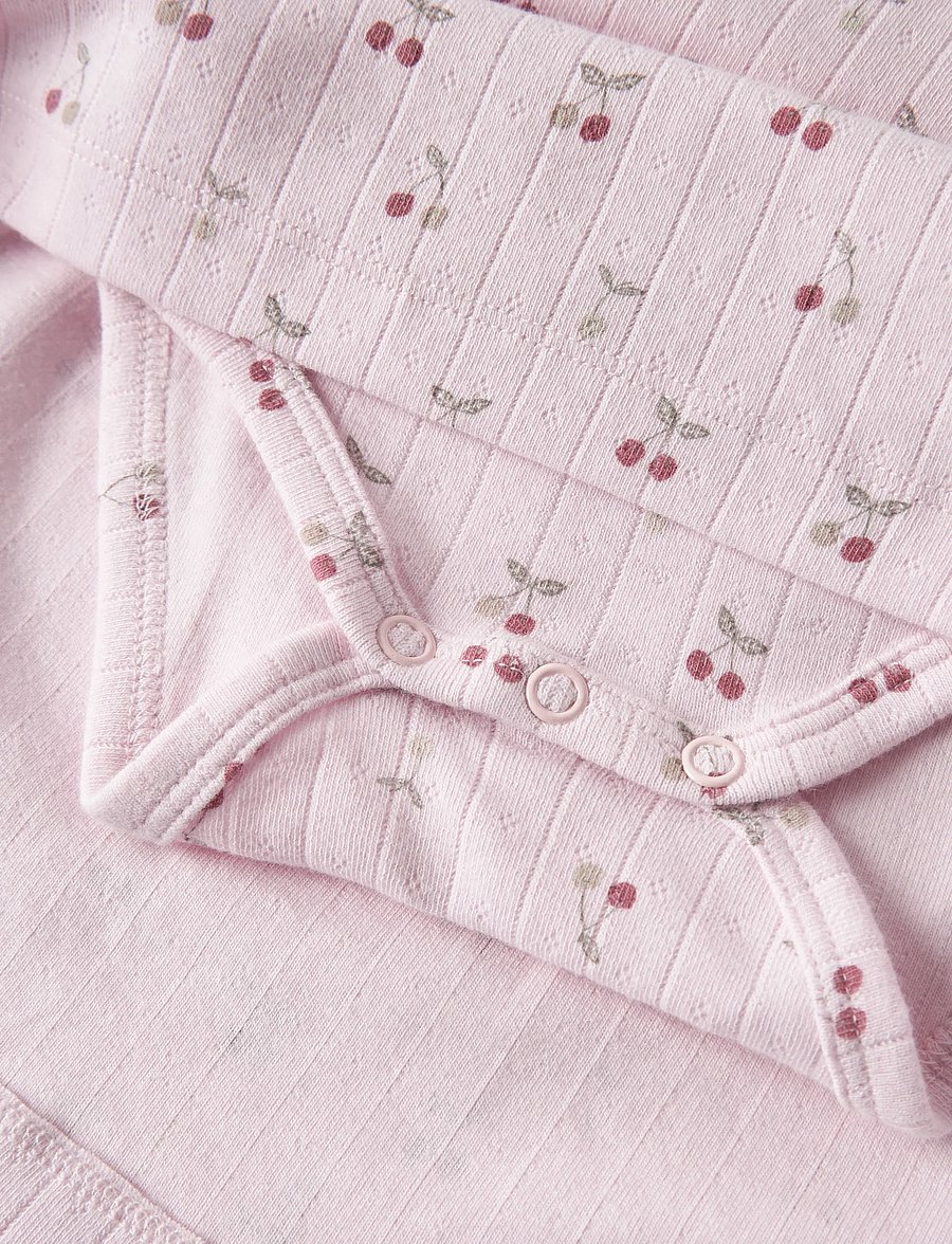 name it - NBFFICHERRY CAPSL BODYDRESS - kurzärmelige babykleider - cradle pink - 3