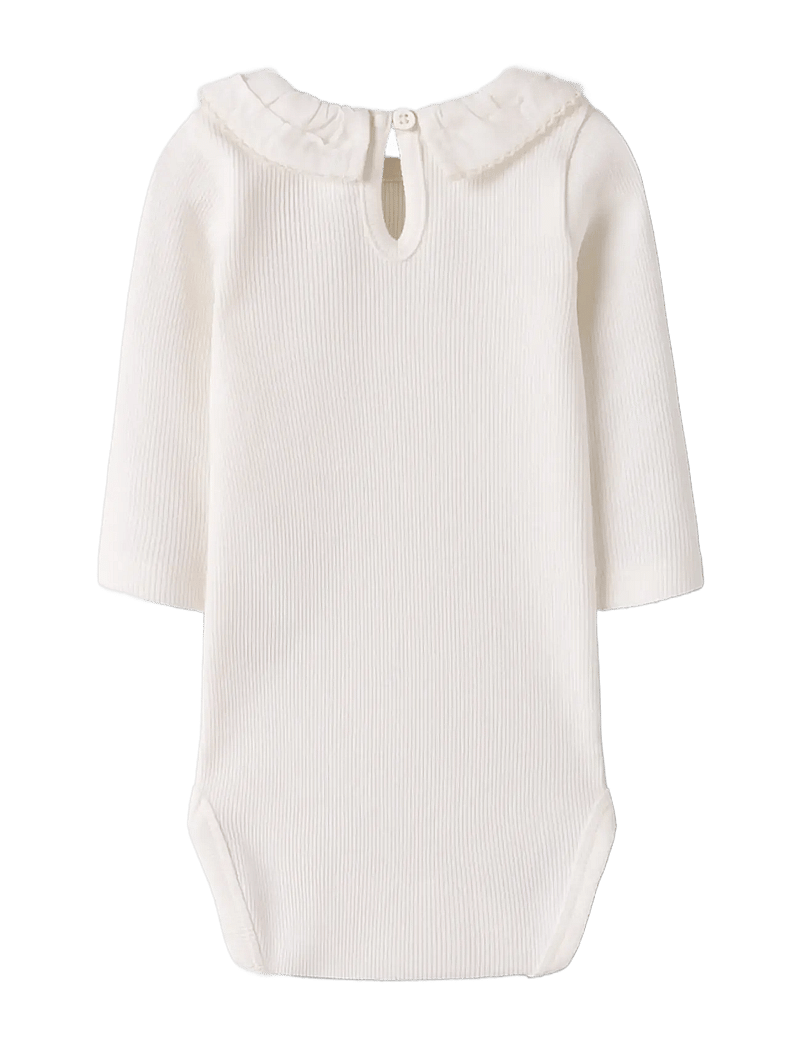name it - NBFFLORIS LS BODY - langærmede bodyer - cloud dancer - 1