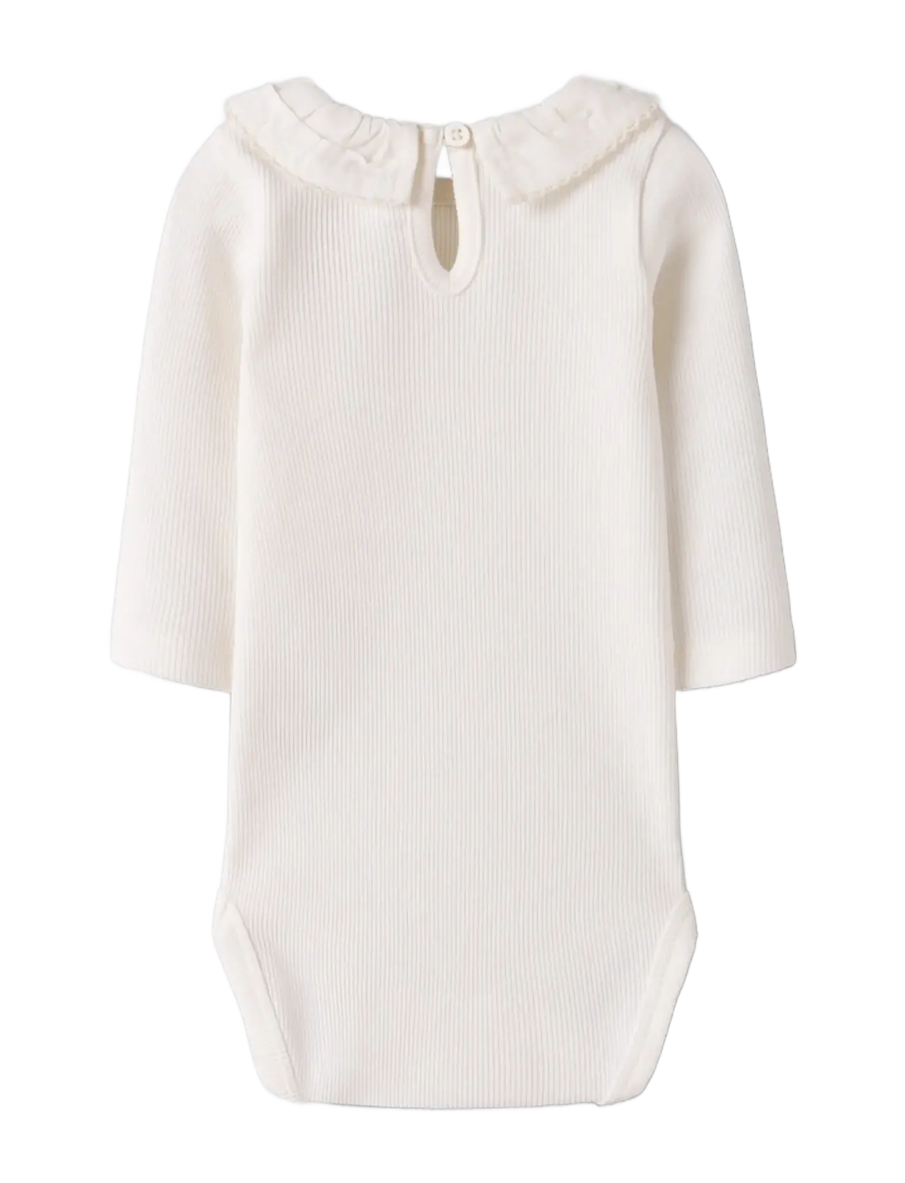 name it - NBFFLORIS LS BODY - pitkähihaiset bodyt - cloud dancer - 1
