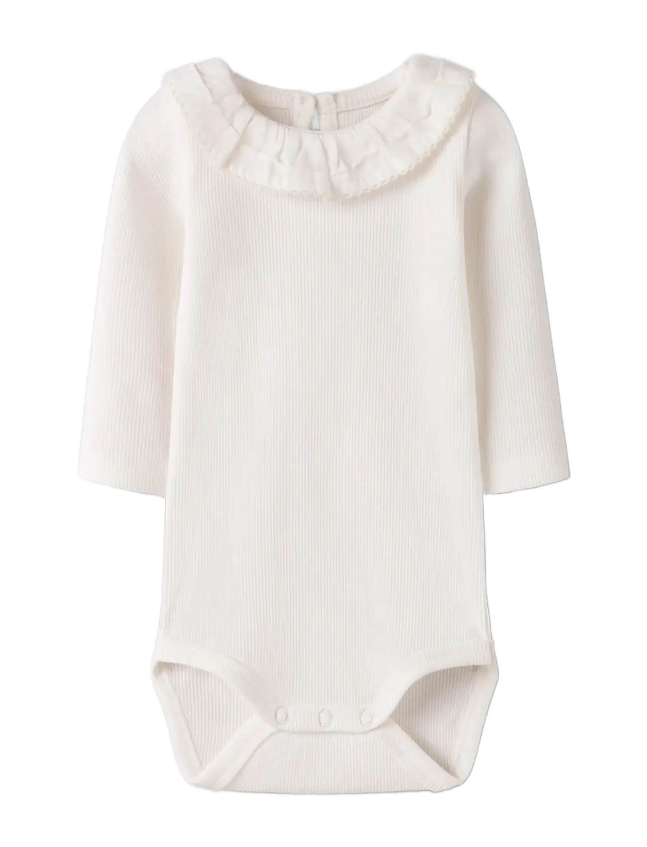 name it - NBFFLORIS LS BODY - pitkähihaiset bodyt - cloud dancer - 2