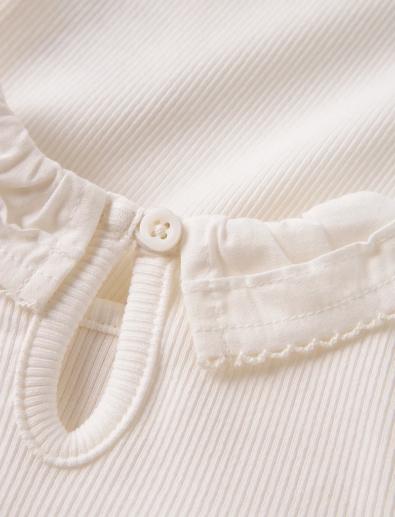 name it - NBFFLORIS LS BODY - langærmede bodyer - cloud dancer - 3