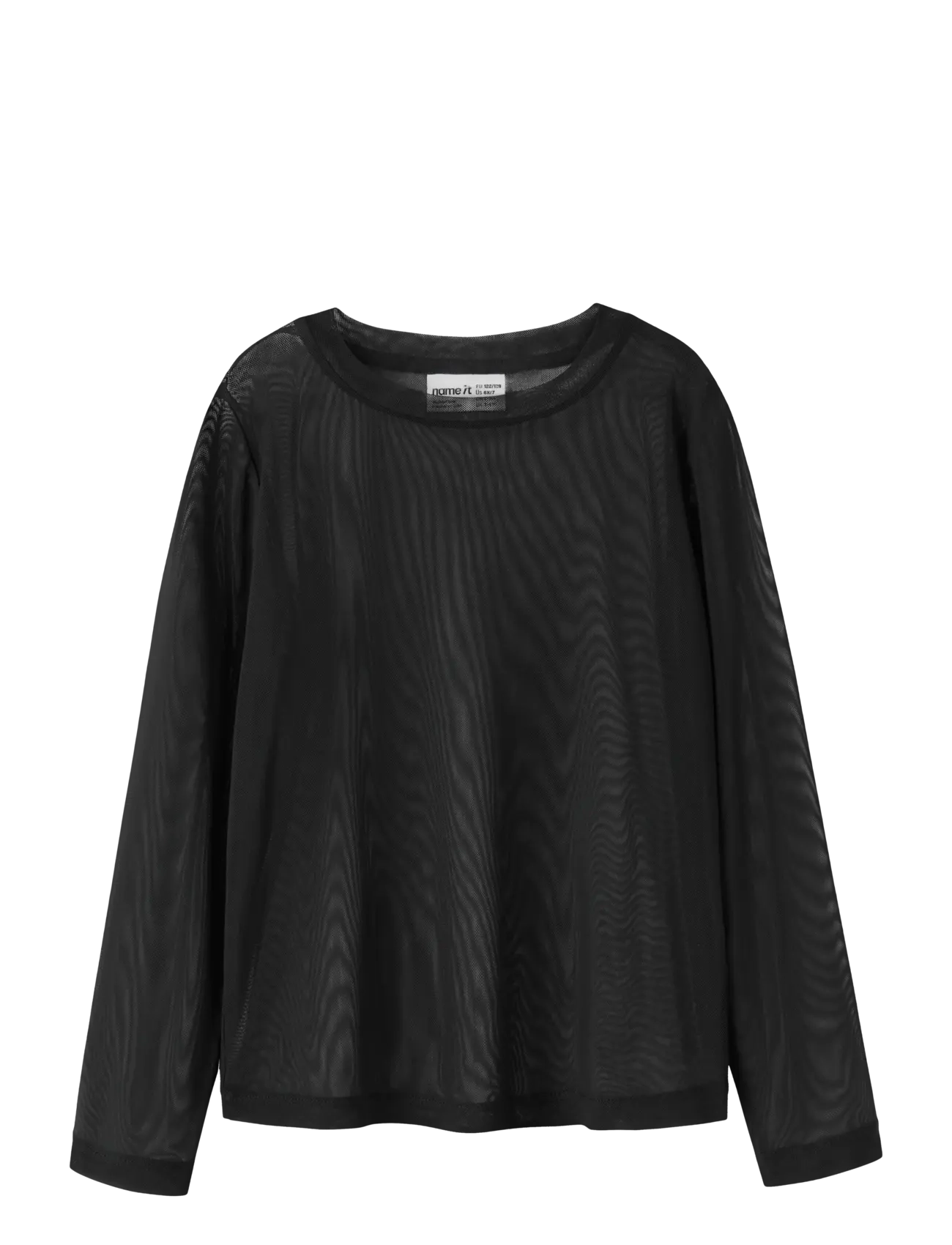 NAME IT Nkfrophelia Ls Mesh Oberteil Schwarz - 122-128 - Kinder