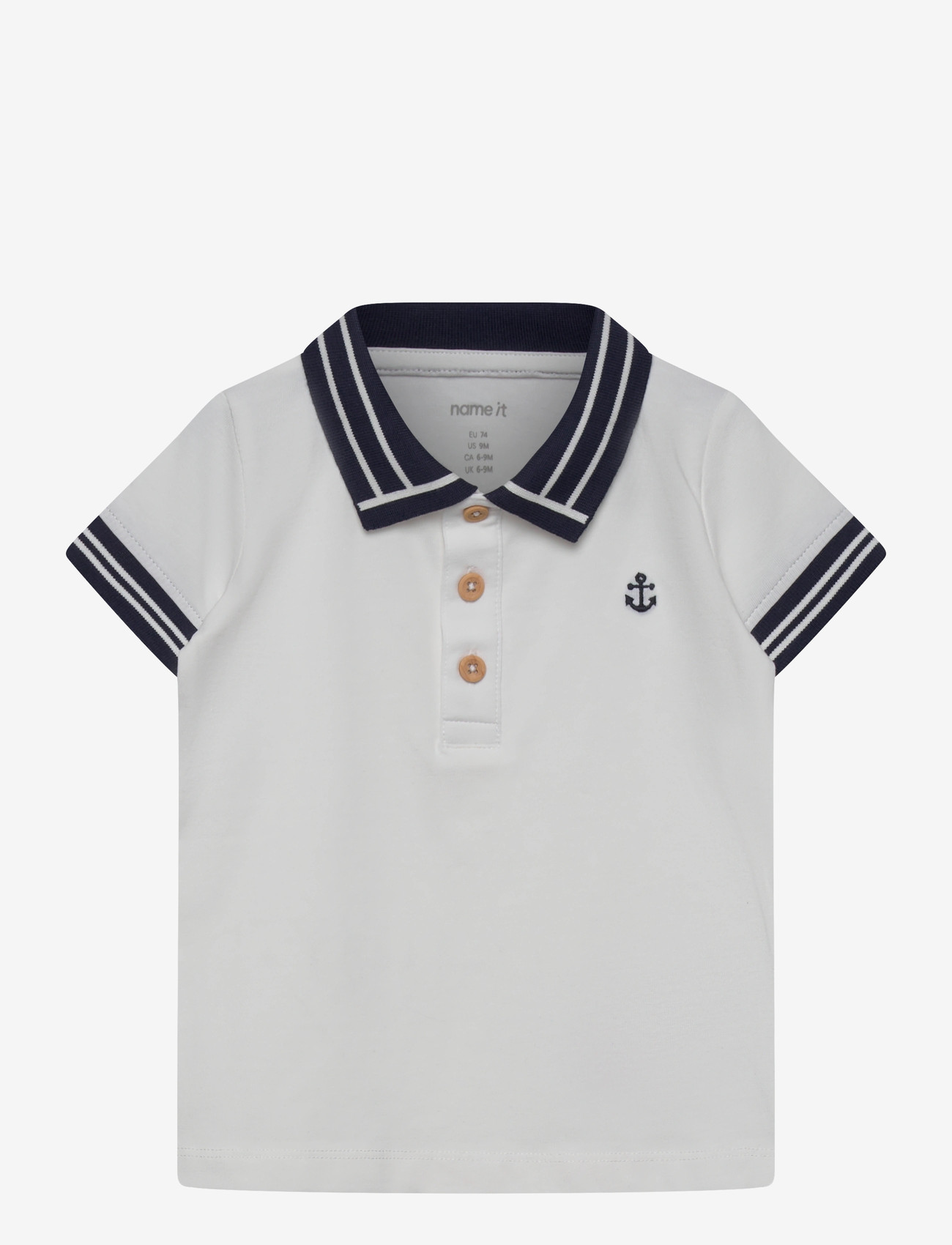 name it - NBMFLIP SS POLO TOP - kortærmede poloer - cloud dancer - 0
