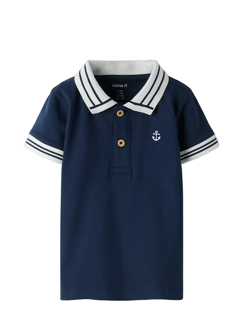 name it - NBMFLIP SS POLO TOP - kurzärmelig - navy blazer - 2