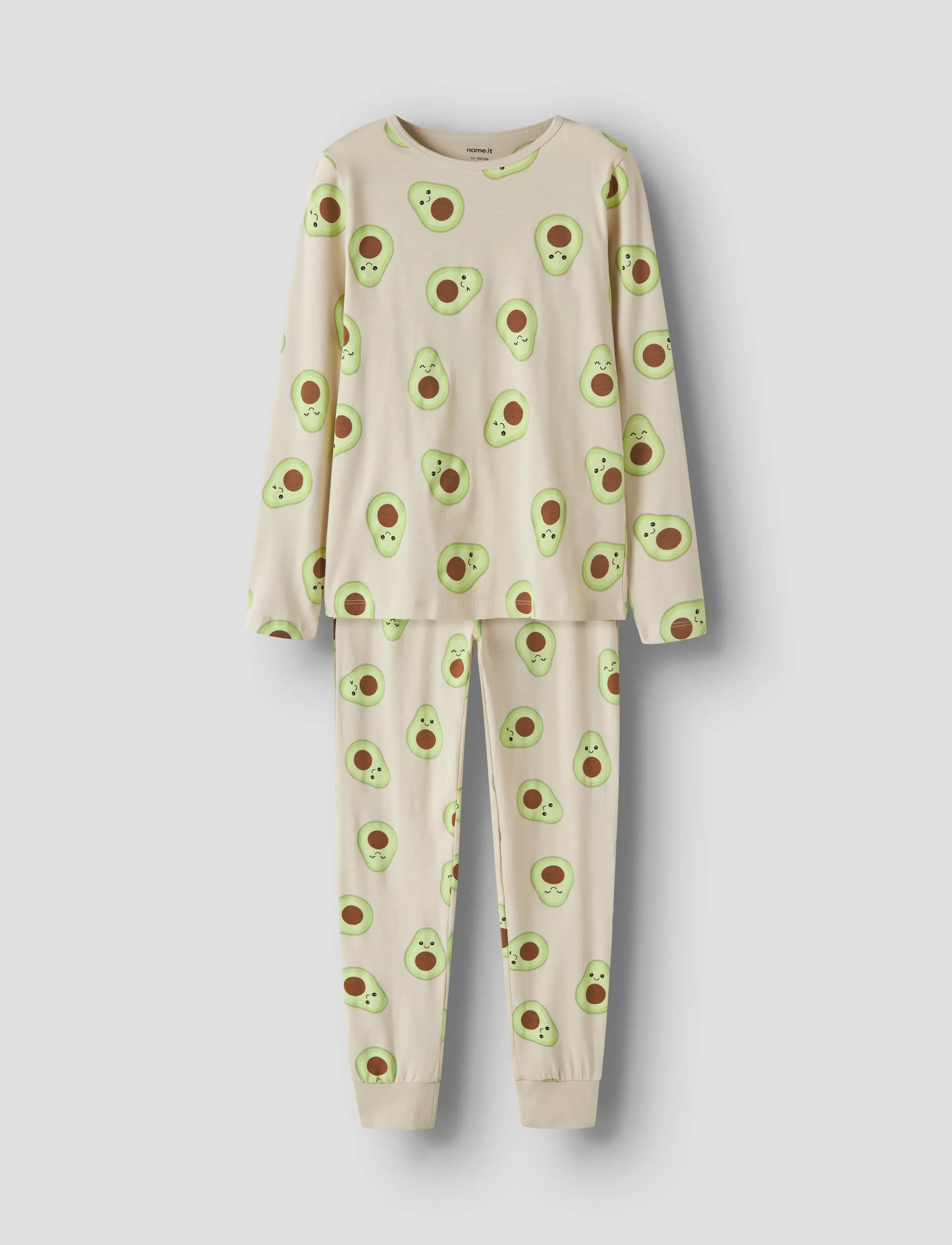name it Nkfnightset Oatmeal Avocado Noos, 86-92, Pyjamas, Beige - Pyjama Sets, Kinder