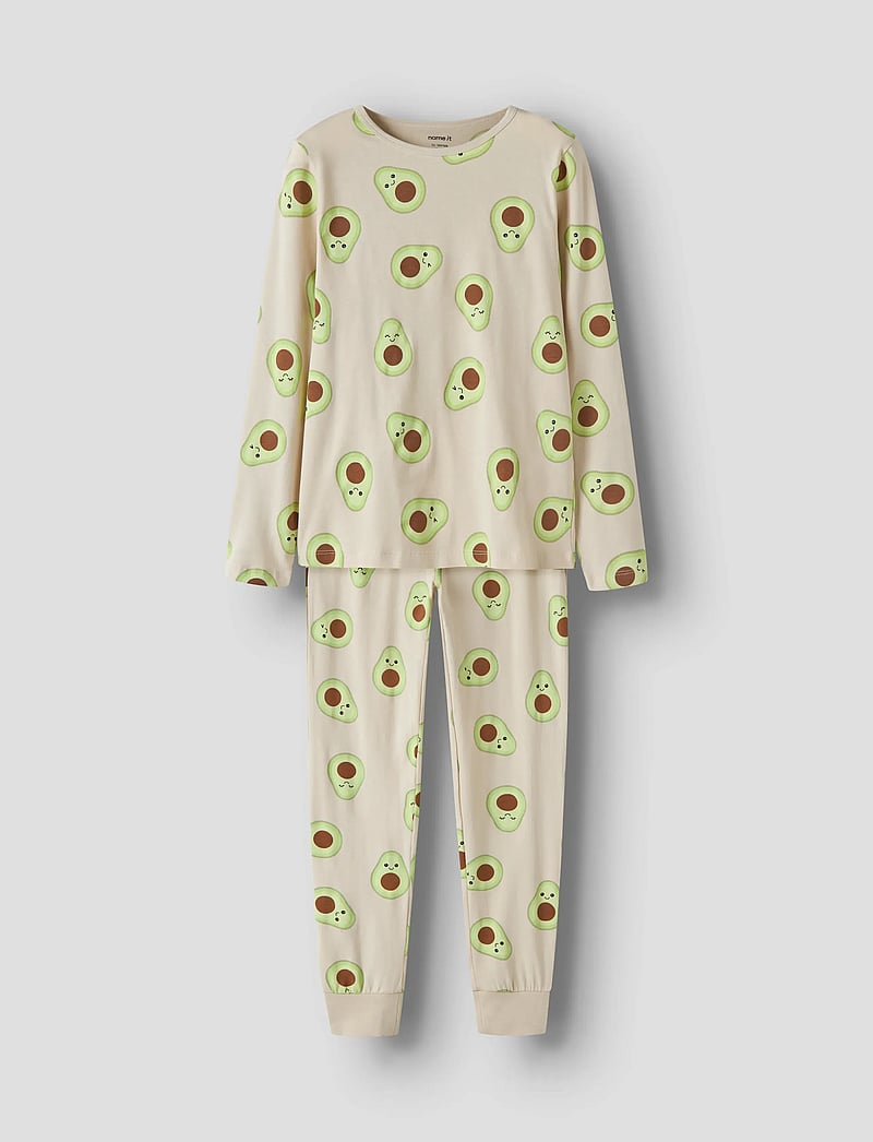 name it - NKFNIGHTSET OATMEAL AVOCADO NOOS - komplektid - oatmeal - 0