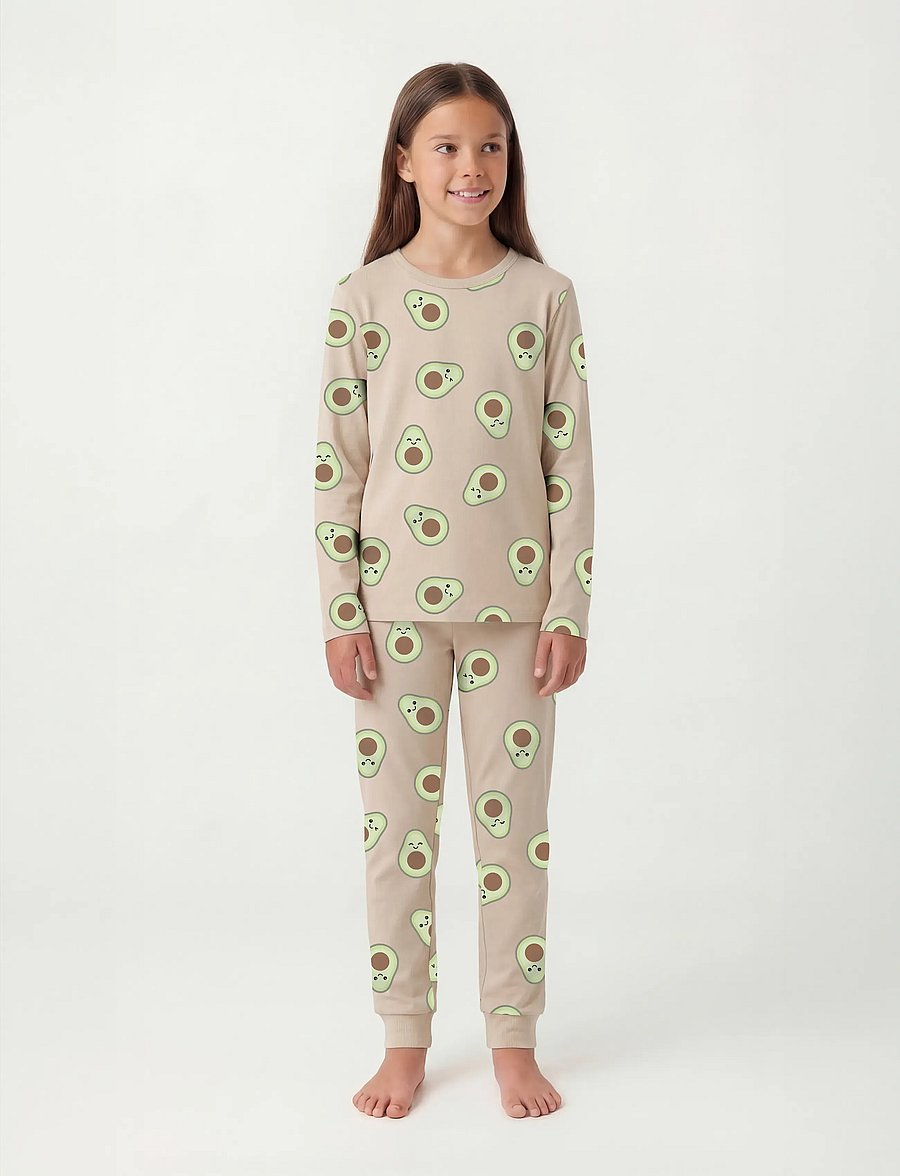 name it - NKFNIGHTSET OATMEAL AVOCADO NOOS - pyjama-sets - oatmeal - 5