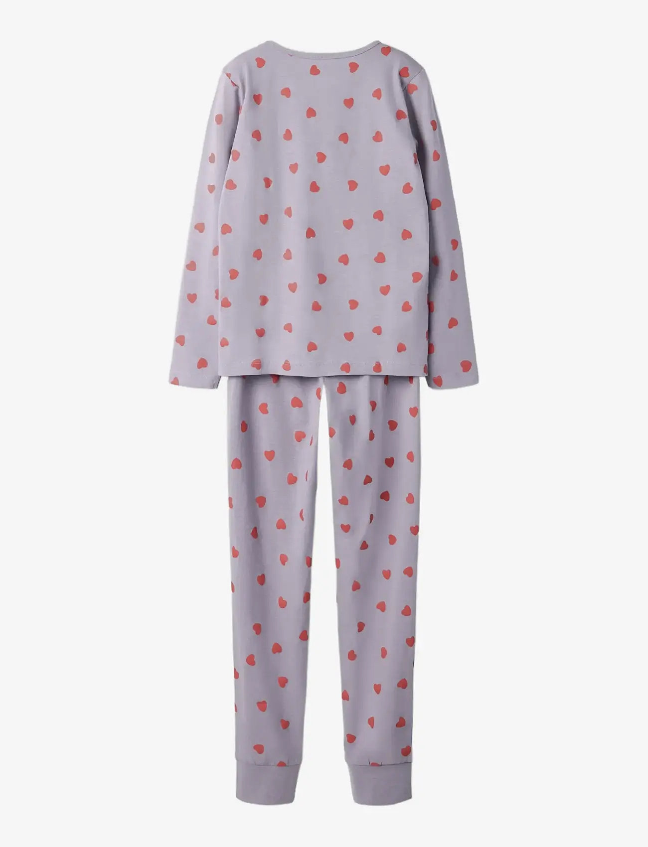 name it - NKFNIGHTSET LAVENDER HEARTS NOOS - pyjamassæt - lavender gray - 2