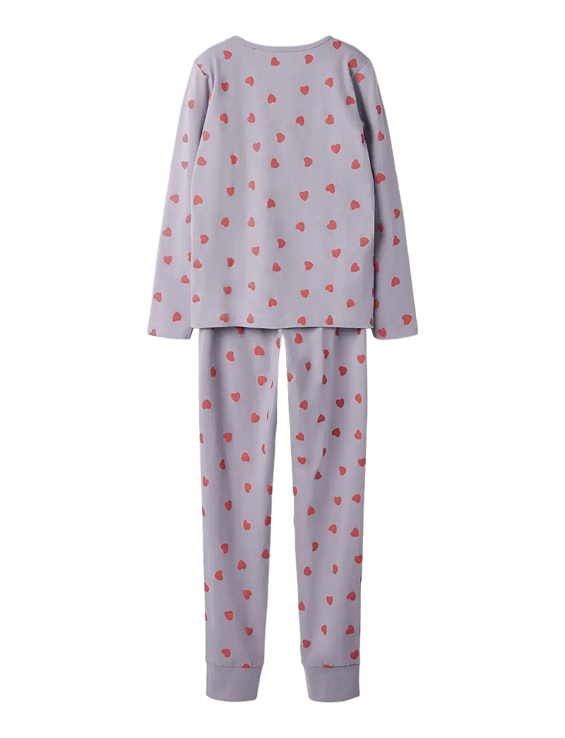 name it - NKFNIGHTSET LAVENDER HEARTS NOOS - pyjamassæt - lavender gray - 2