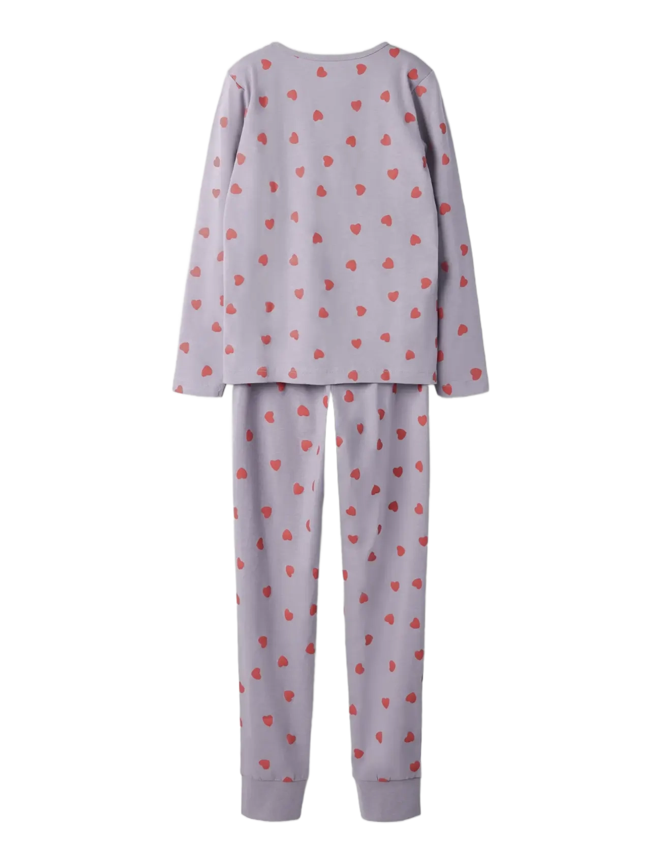name it - NKFNIGHTSET LAVENDER HEARTS NOOS - pyjama-sets - lavender gray - 2