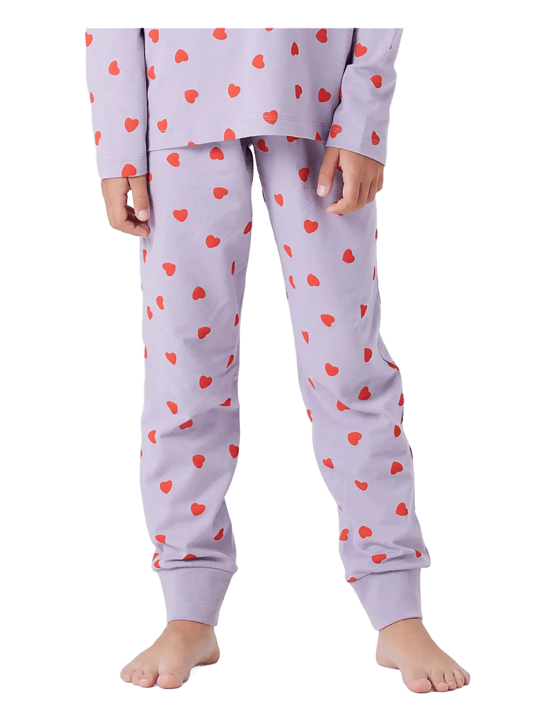 name it - NKFNIGHTSET LAVENDER HEARTS NOOS - pyjamassæt - lavender gray - 3
