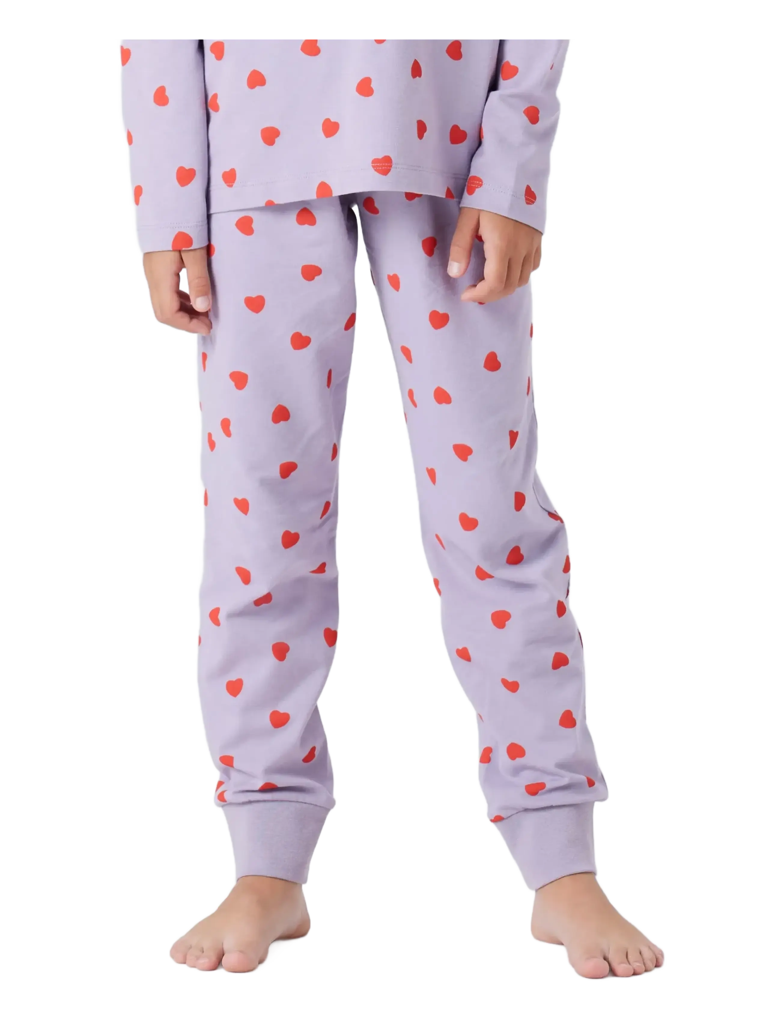 name it - NKFNIGHTSET LAVENDER HEARTS NOOS - pyjama-sets - lavender gray - 3