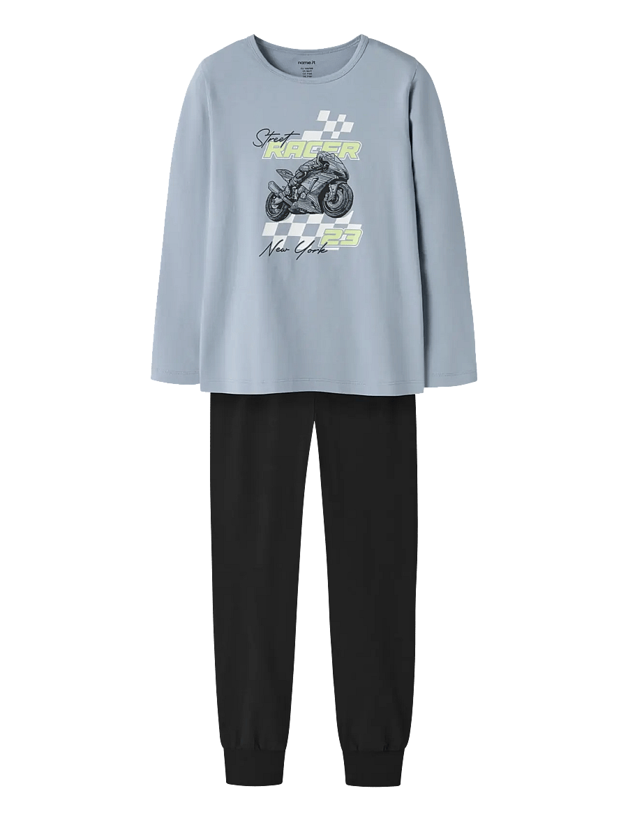 name it - NKMNIGHTSET DUSTY RACER NOOS - ensembles - dusty blue - 1