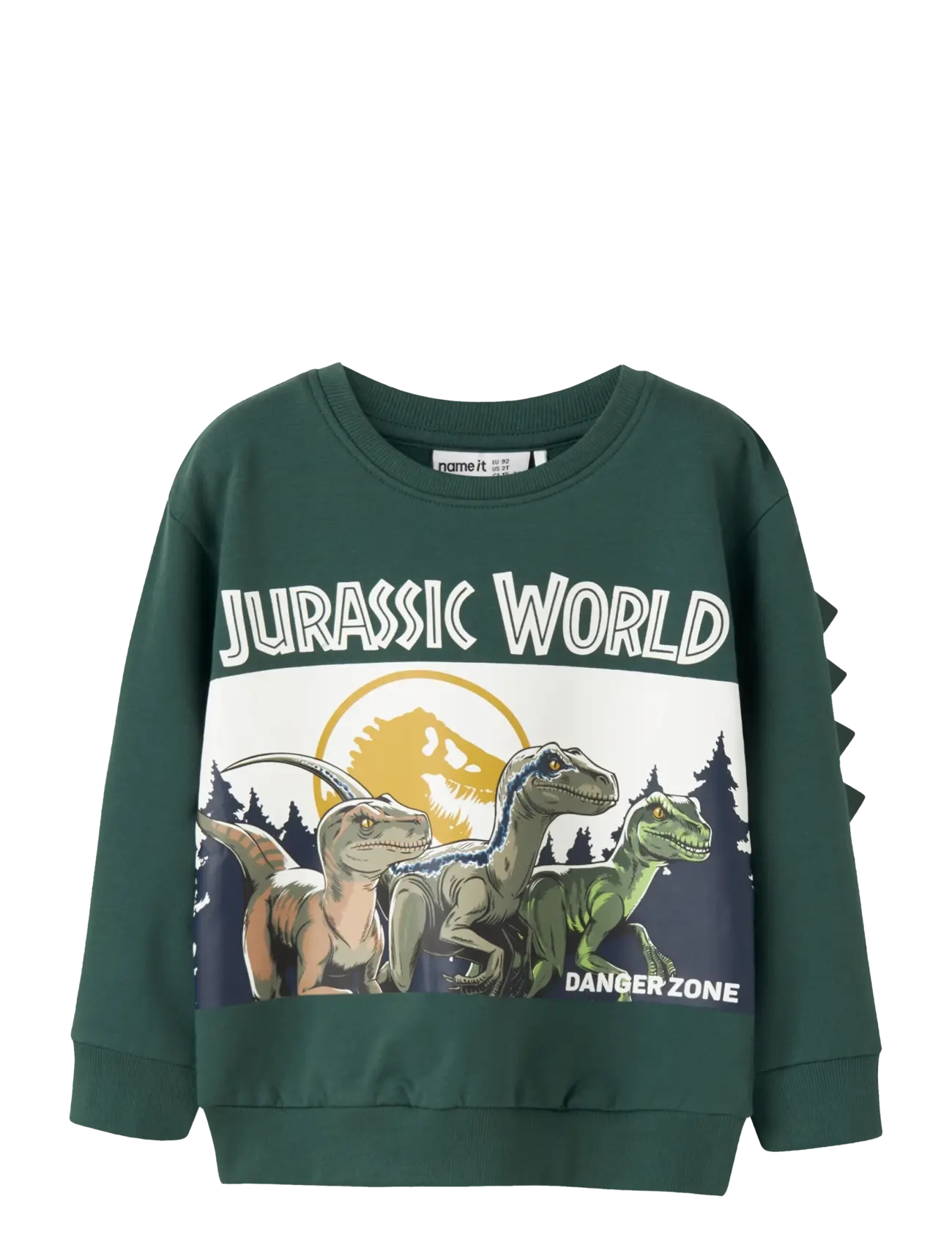 name it NMMOSWALD JURASSIC NREG SWEAT BRU SKY - Tøj - BISTRO GREEN / green
