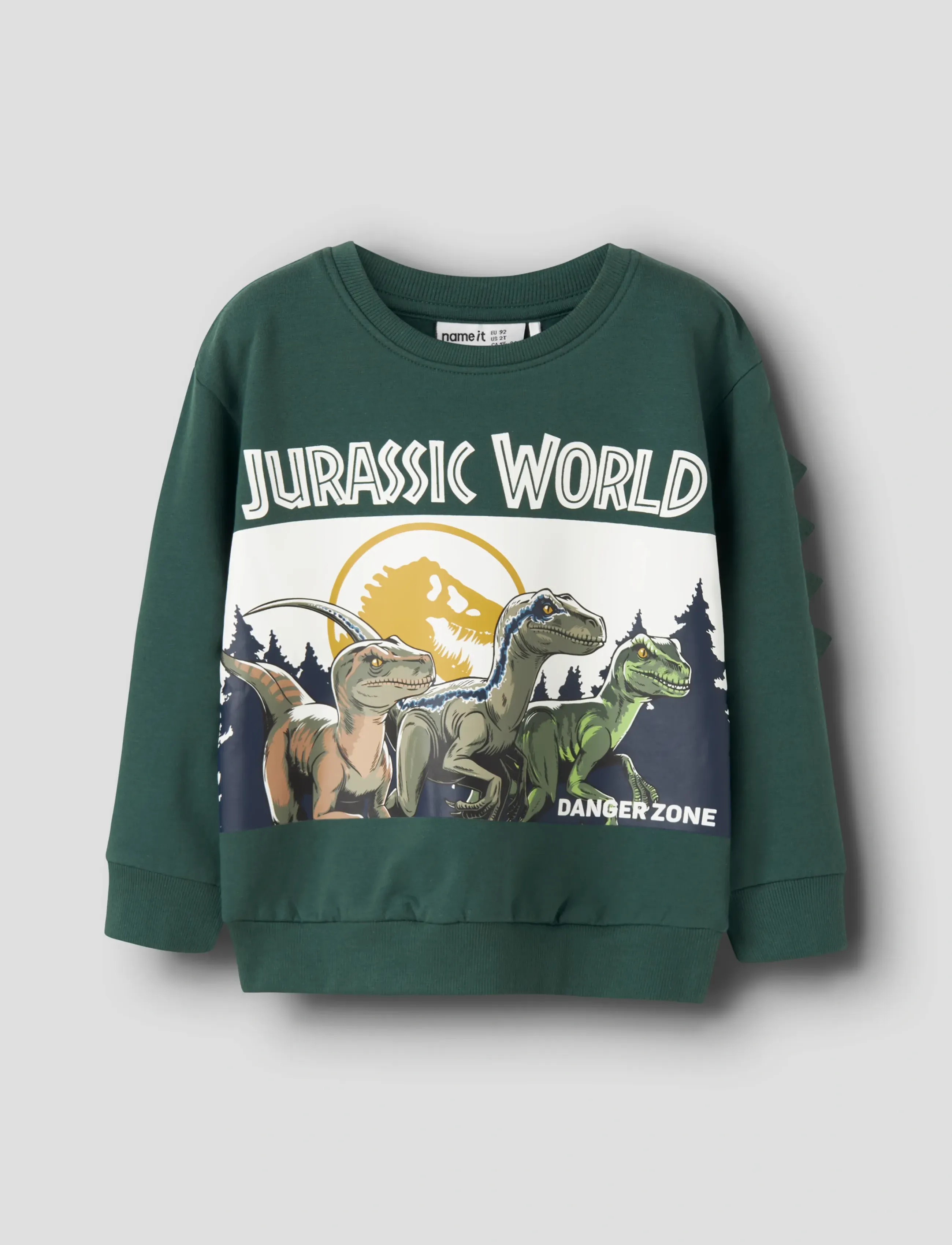 name it NMMOSWALD JURASSIC NREG SWEAT BRU SKY - Overdele - BISTRO GREEN / green