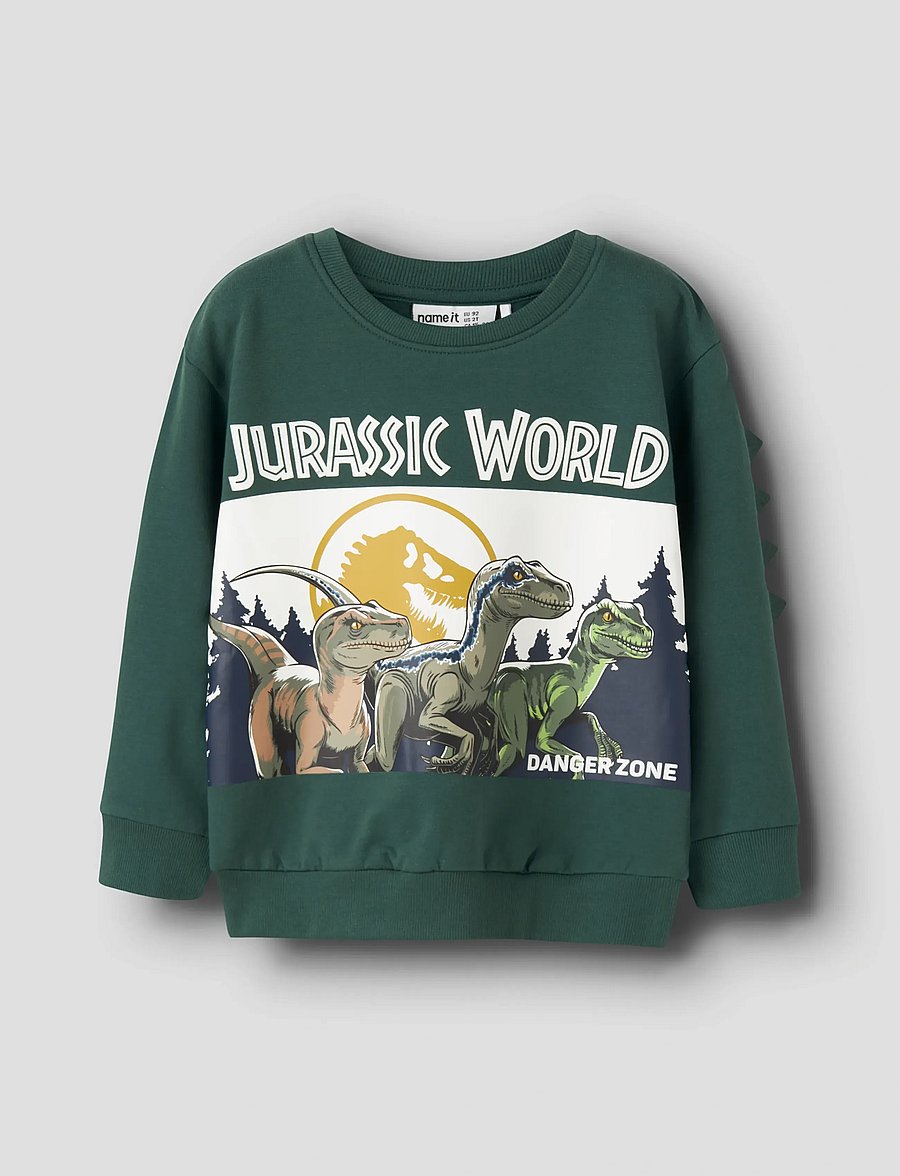 name it - NMMOSWALD JURASSIC NREG SWEAT BRU SKY - sweatshirts - bistro green - 0