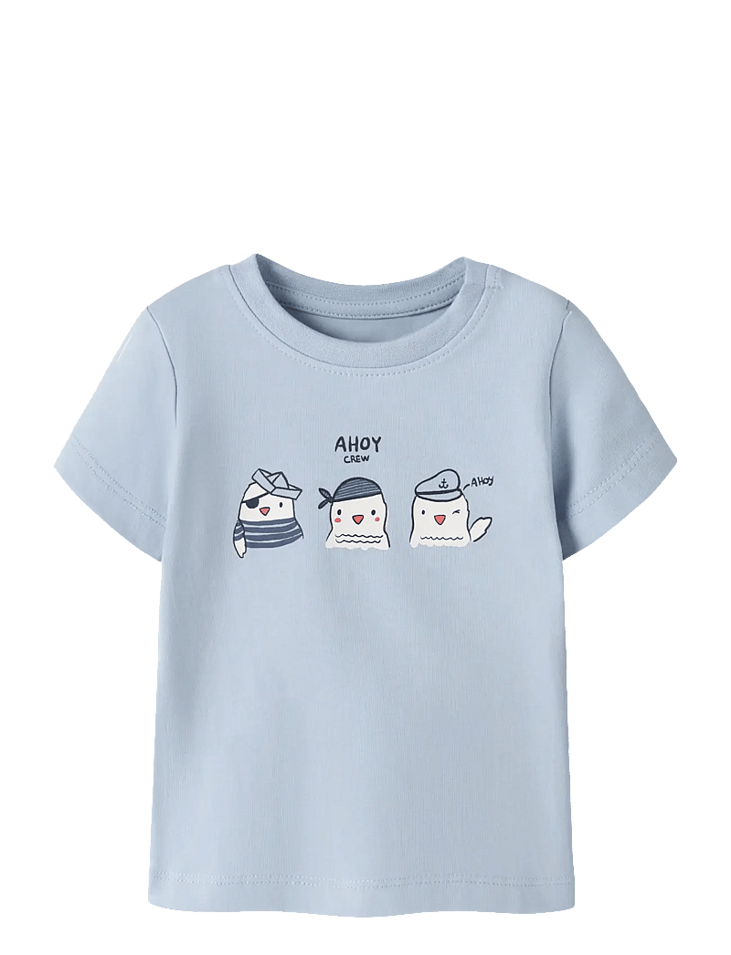 name it - NBMFALLON SS TOP BOX - kurzärmelige - blue fog - 0