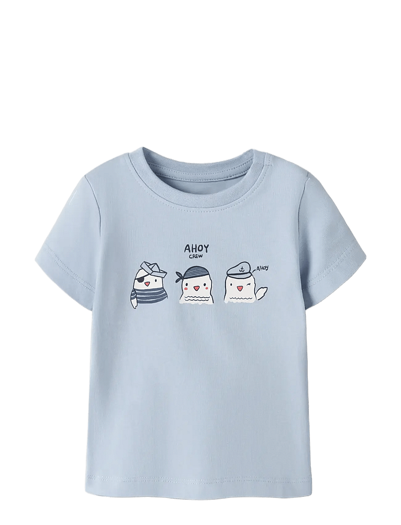 name it - NBMFALLON SS TOP BOX - kurzärmelige - blue fog - 2