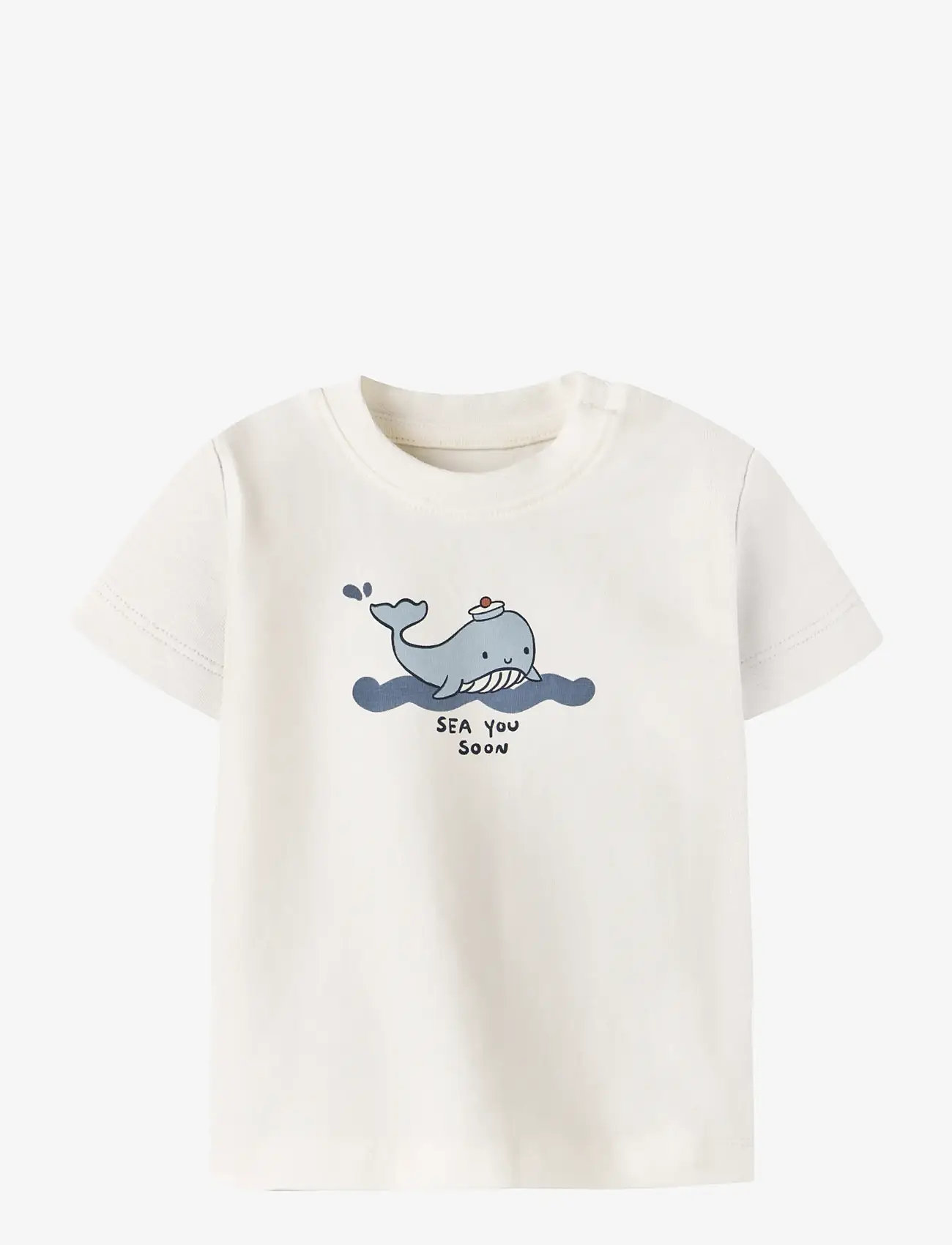 name it - NBMFALLON SS TOP BOX - lühikeste varrukatega t-särgid - cloud dancer - 0