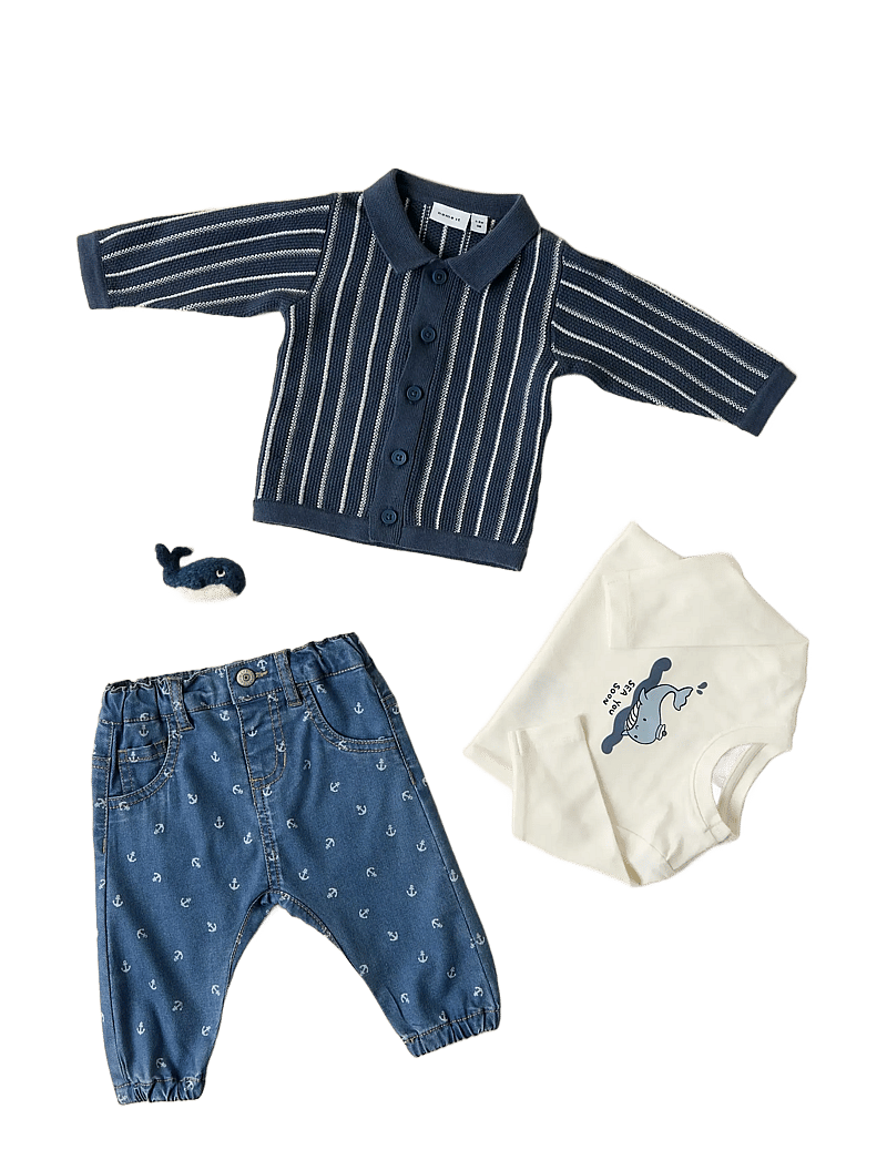 name it - NBMFALLON SS TOP BOX - kurzärmelige - cloud dancer - 2