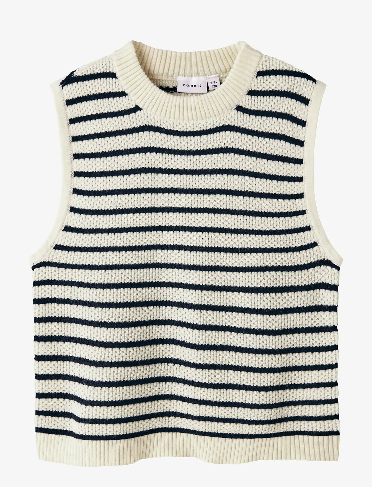 name it - NKFFUMIKO SL LOOSE KNIT TOP - vests - antique white - 0