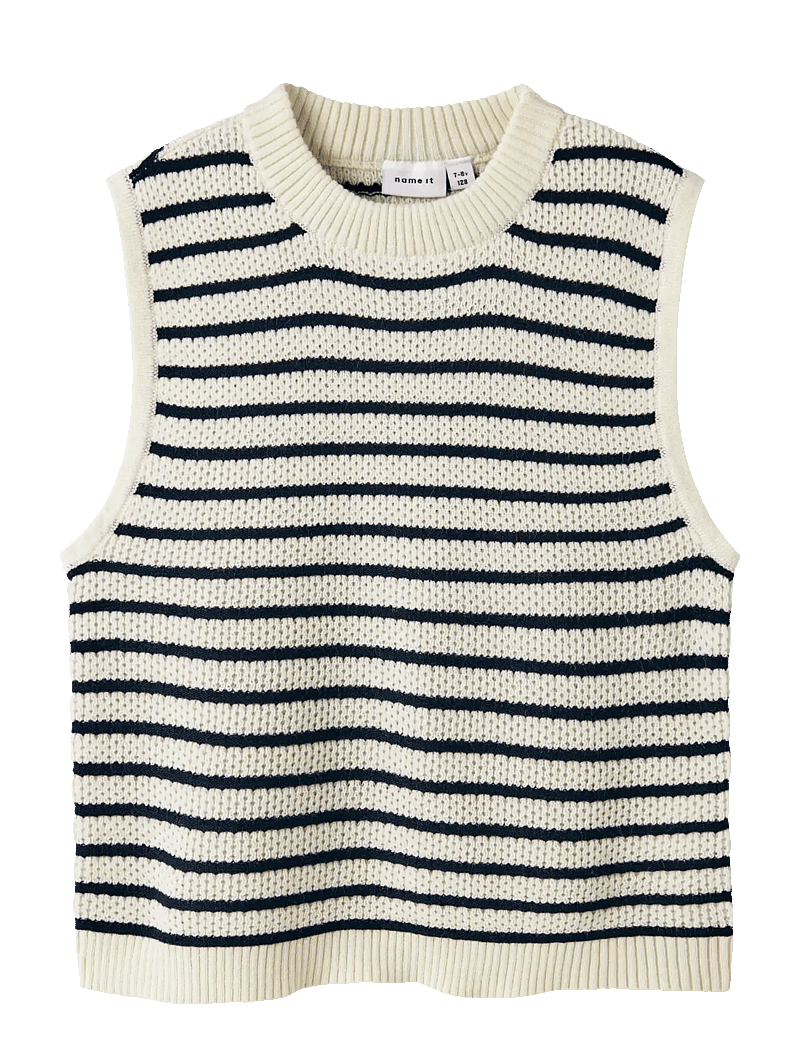 name it - NKFFUMIKO SL LOOSE KNIT TOP - vests - antique white - 0