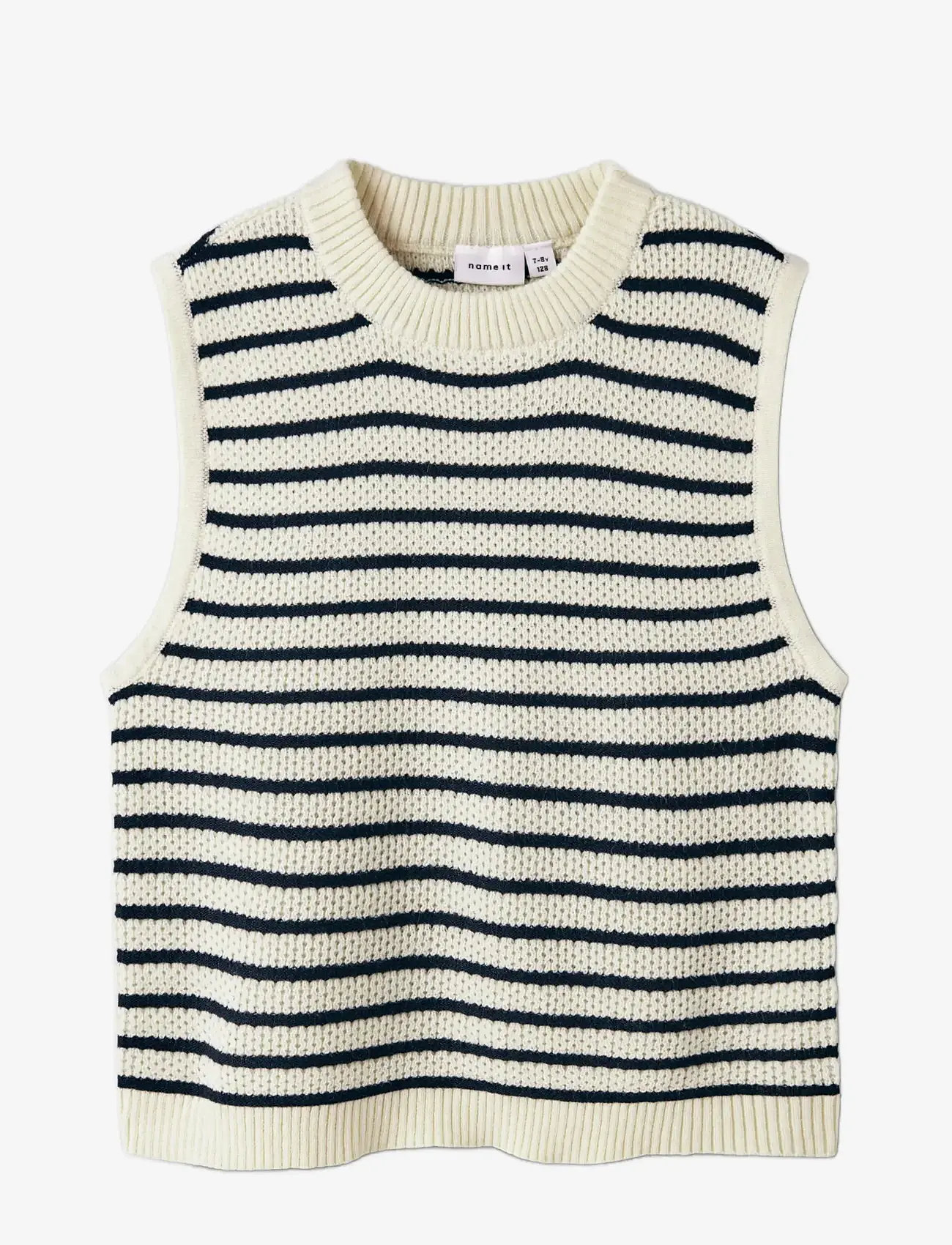 name it - NKFFUMIKO SL LOOSE KNIT TOP - vests - antique white - 2