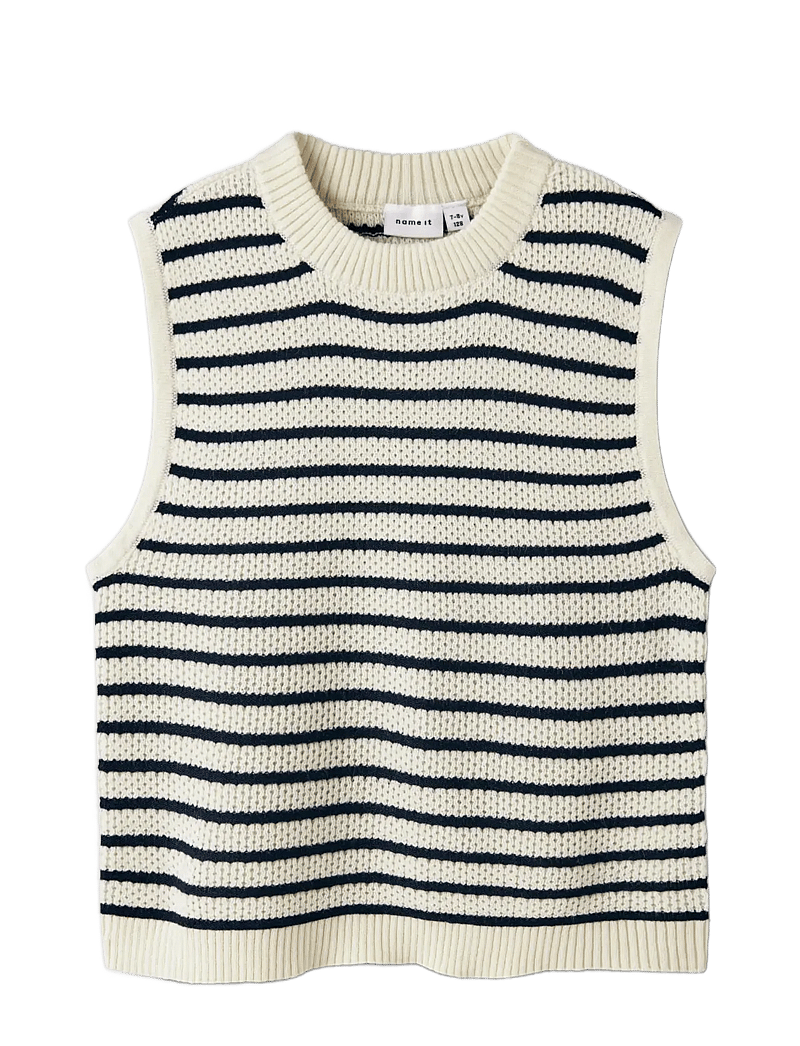 name it - NKFFUMIKO SL LOOSE KNIT TOP - vests - antique white - 2