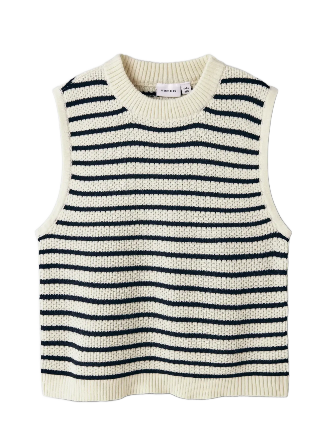 name it - NKFFUMIKO SL LOOSE KNIT TOP - vests - antique white - 2