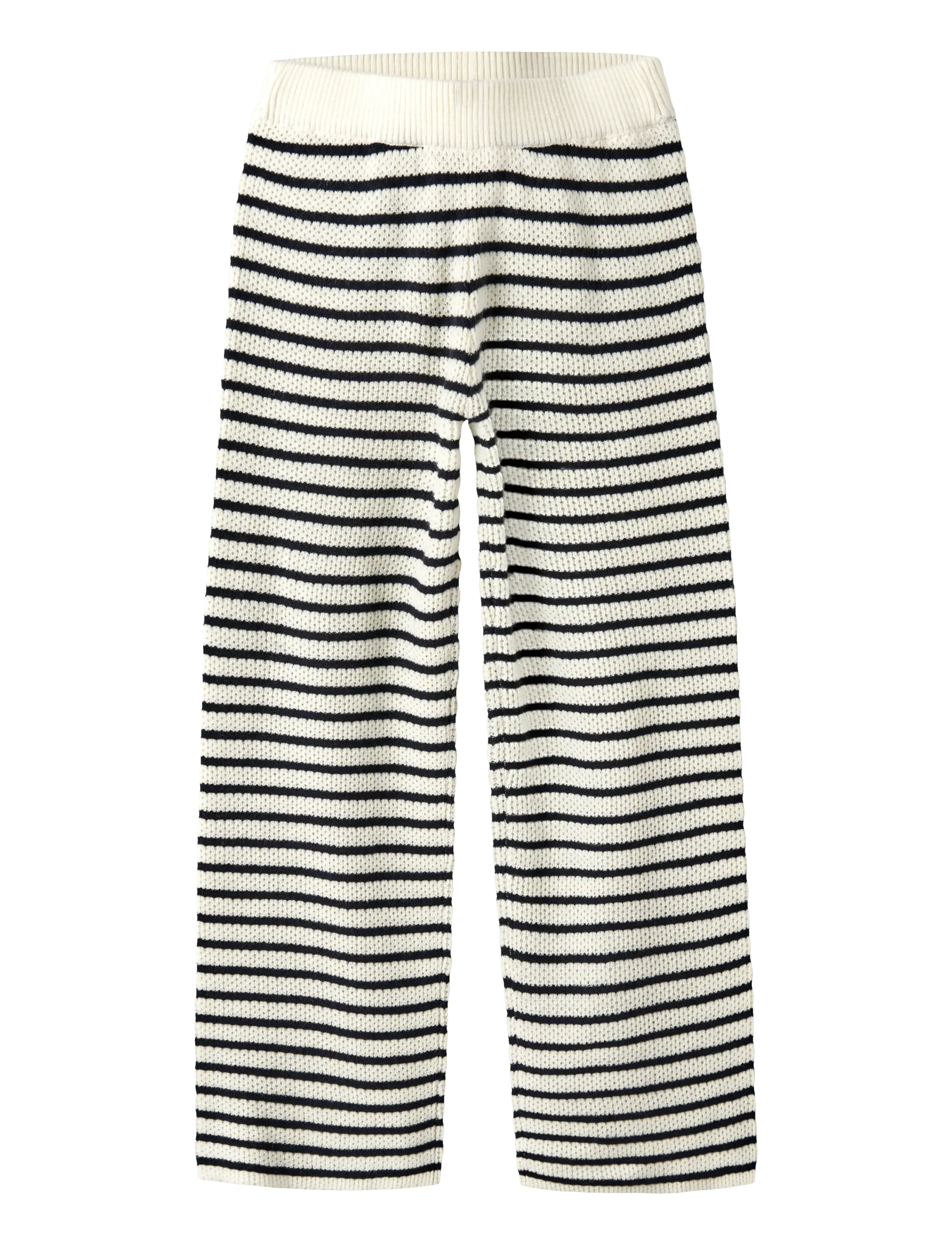 name it Nkffumiko Wide Pant, Børn, Stribede Strikkede Vide Bukser, Multi/mønstret, Str: 134