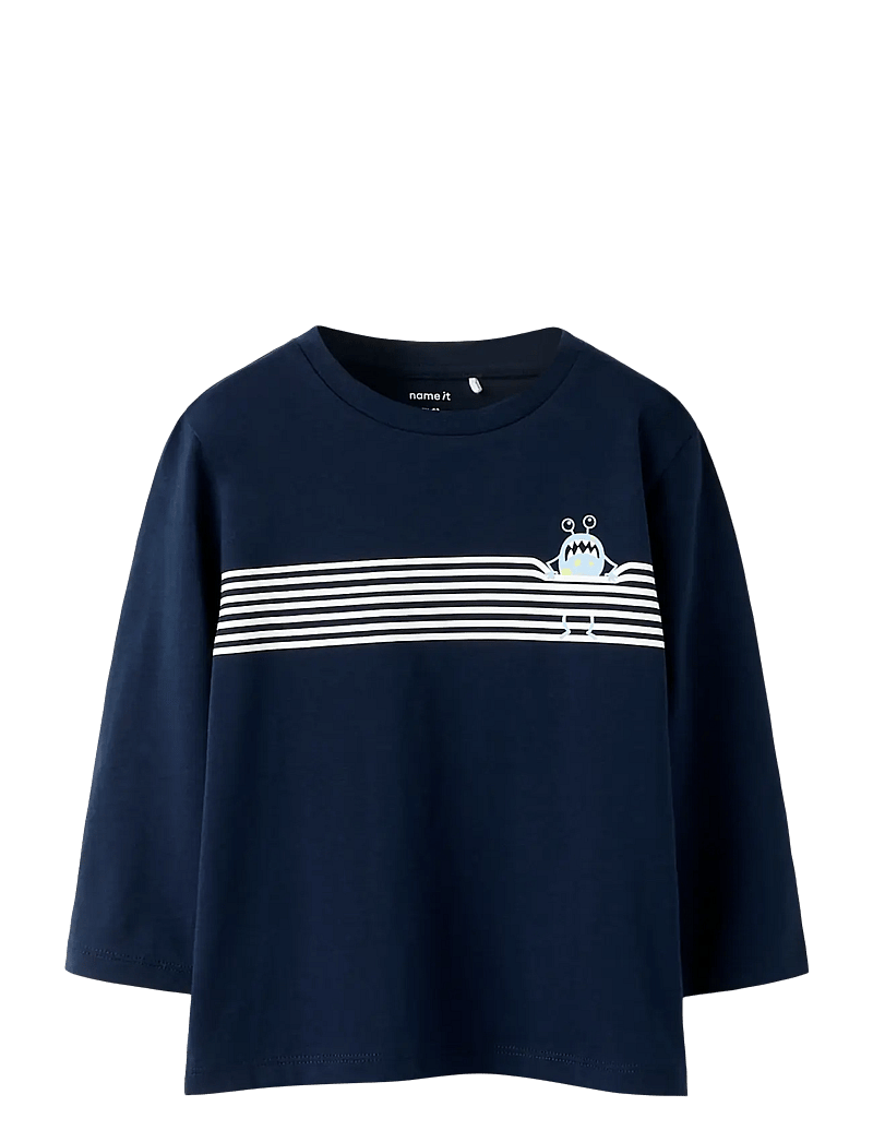 name it - NMMNONSTER LS NREG TOP - langærmede t-shirts - navy blazer - 1