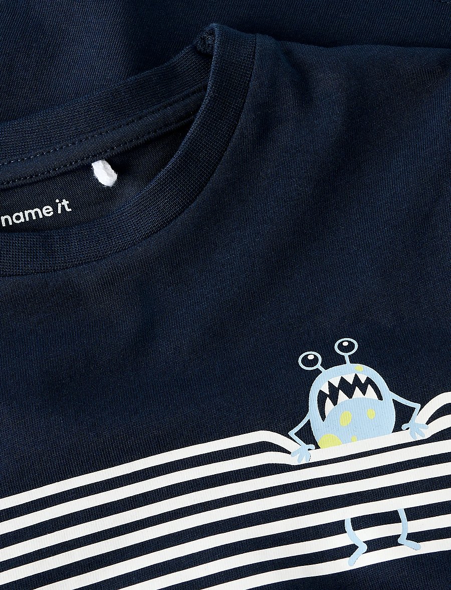 name it - NMMNONSTER LS NREG TOP - langærmede t-shirts - navy blazer - 3